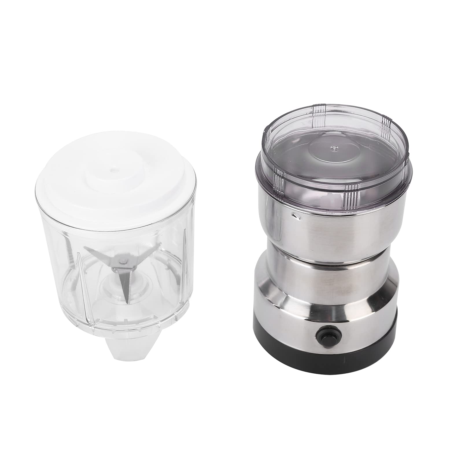 Electric Grain Grinder & Coffee Bean Grinder - 300W Stainless Steel Powder Grinder Machine for Herbs, Grains, Nuts | Automatic Grain Mill Grinder with US Plug 110V | Perfect for Home Kitchen, Coffee Shops & Baking