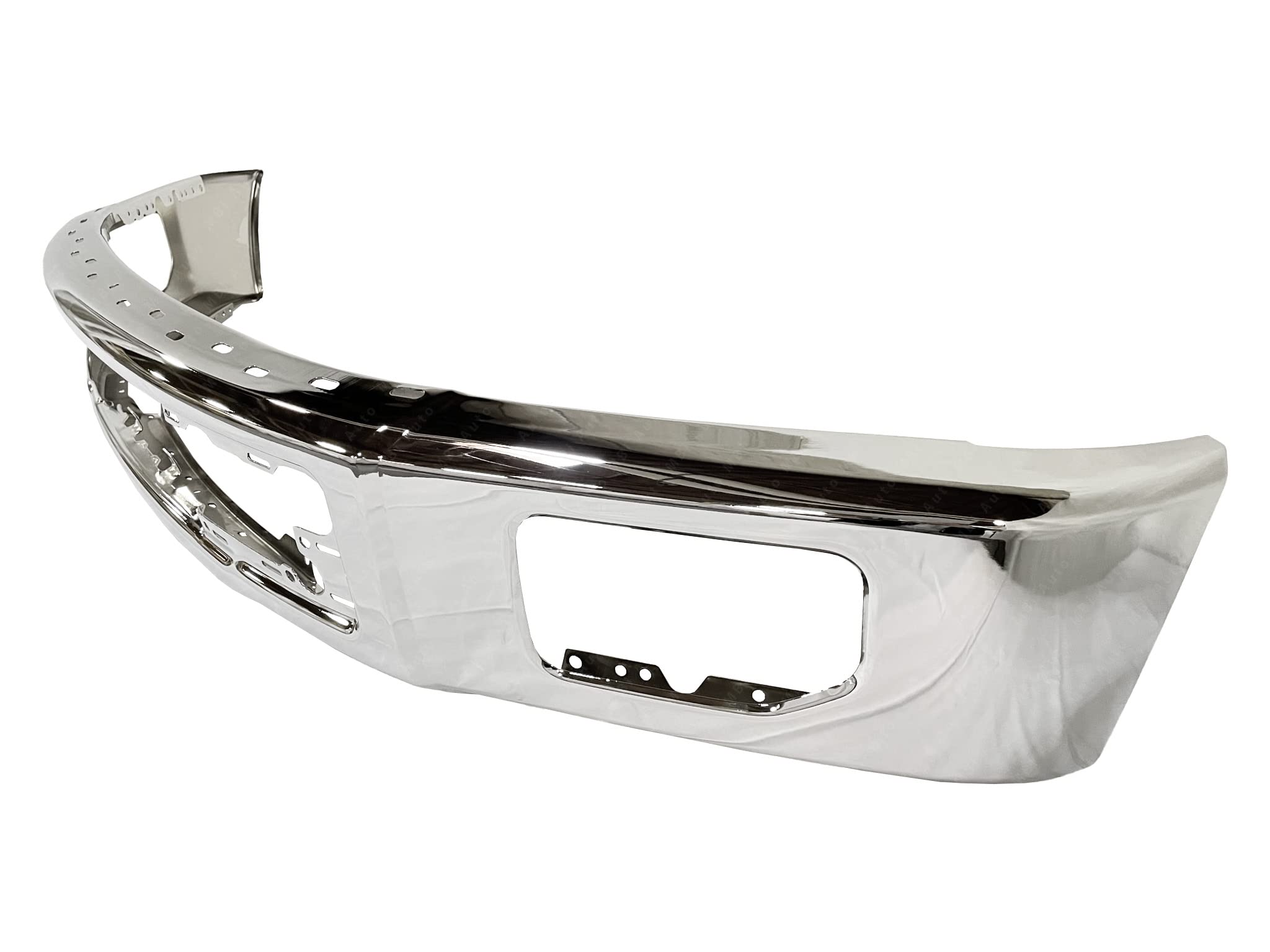 Chrome Front Bumper with Fog Light Holes for 2015-2017 Ford F150 Pickup Truck | FO1002422 | Perfect for Off-Roading & Daily Driving