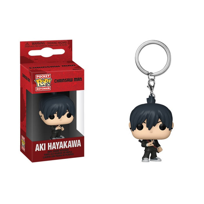 Chainsaw Man Aki Hayakawa Pocket Pop! Vinyl Keychain - Anime Collectible for Backpacks, Keys & Cosplay Accessories