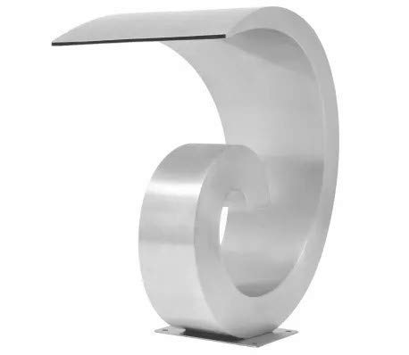 FMOGE Stainless Steel Waterfall Pool Fountain - 50x30x53cm SS 304 Outdoor Cascade Blade for Swimming Pond, Garden Decor, Patio Water Feature