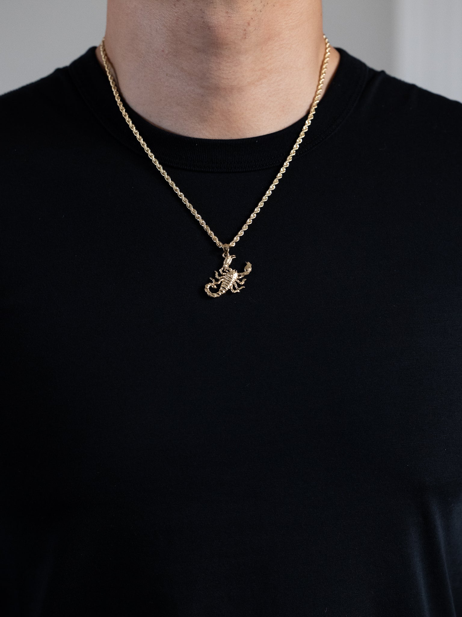 18K Gold Large Scorpion Pendant Necklace - Model 1585 | Zodiac Jewelry Gift for Women & Men | Perfect for Birthdays, Anniversaries & Special Occasions