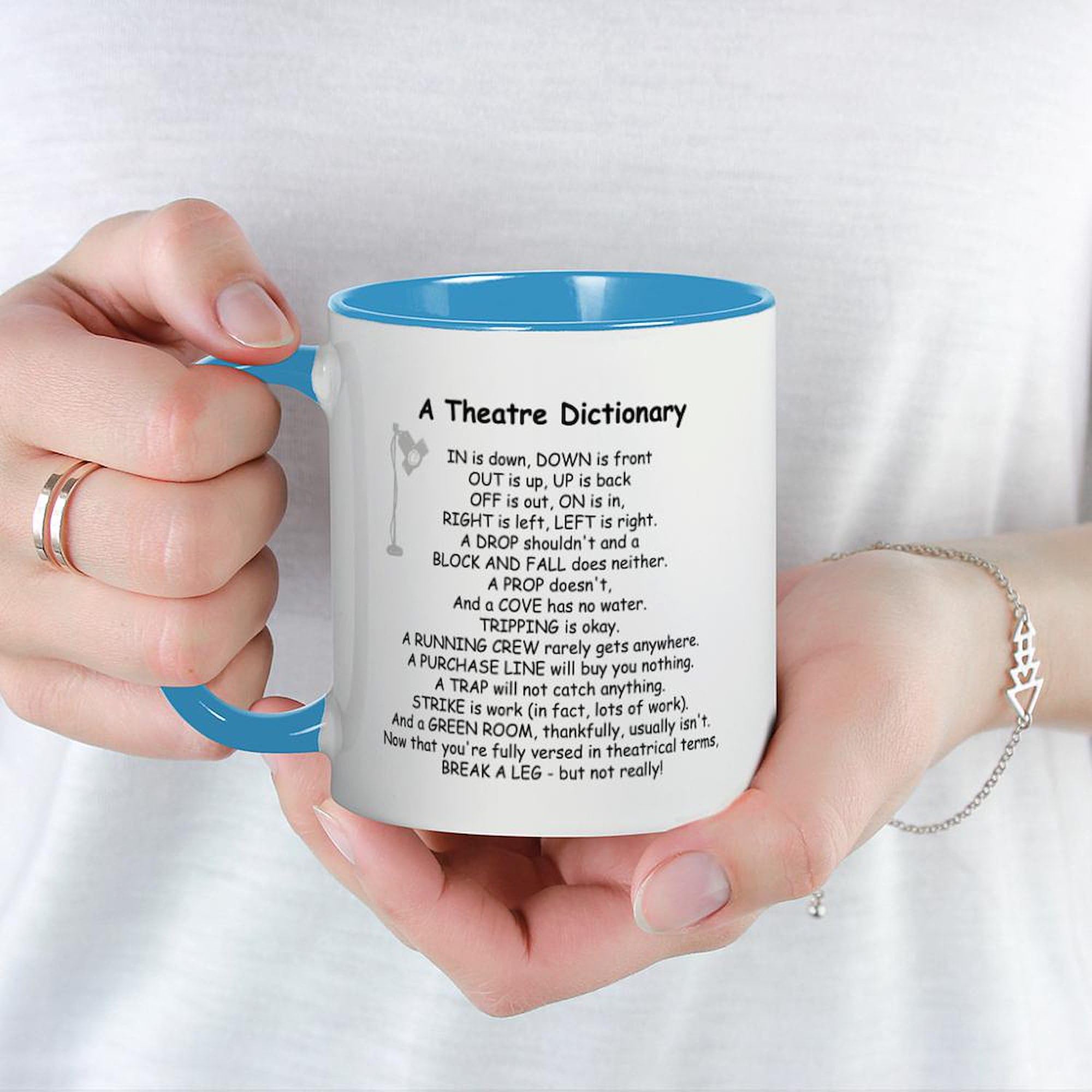 Theatre Dictionary Mug - 11 oz (325 ml) Ceramic Coffee Cup with Funny Theatre Quotes | Perfect Gift for Actors, Directors & Drama Lovers | Ideal for Home, Office & Theatre Rehearsals