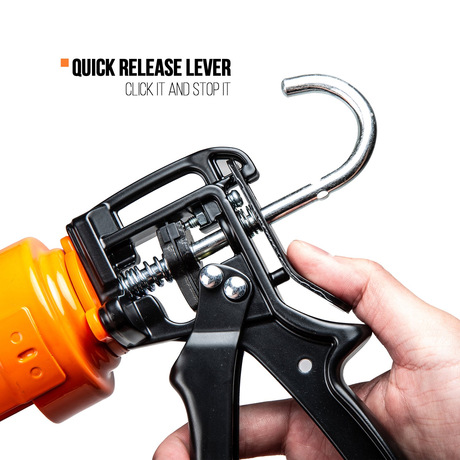 M26S 10 oz. 26:1 High Thrust Caulk and Adhesive Gun - Heavy Duty Sealant Applicator for Construction, Home Repair & DIY Projects