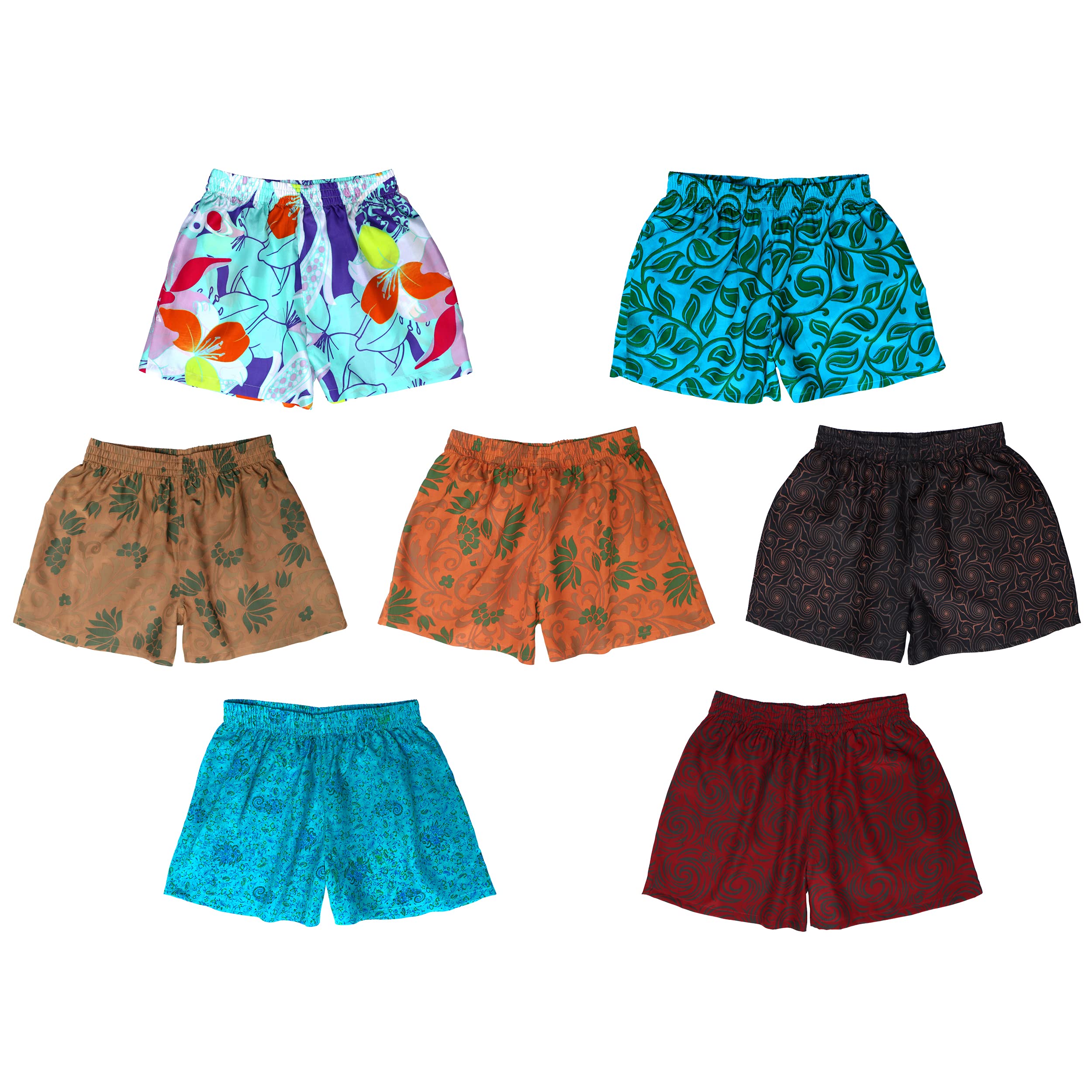 Women's 100% Silk Boxer Shorts - 3-Pack Assorted Colors - XS to XXL - Soft Breathable Underwear for Sleep, Lounge & Travel