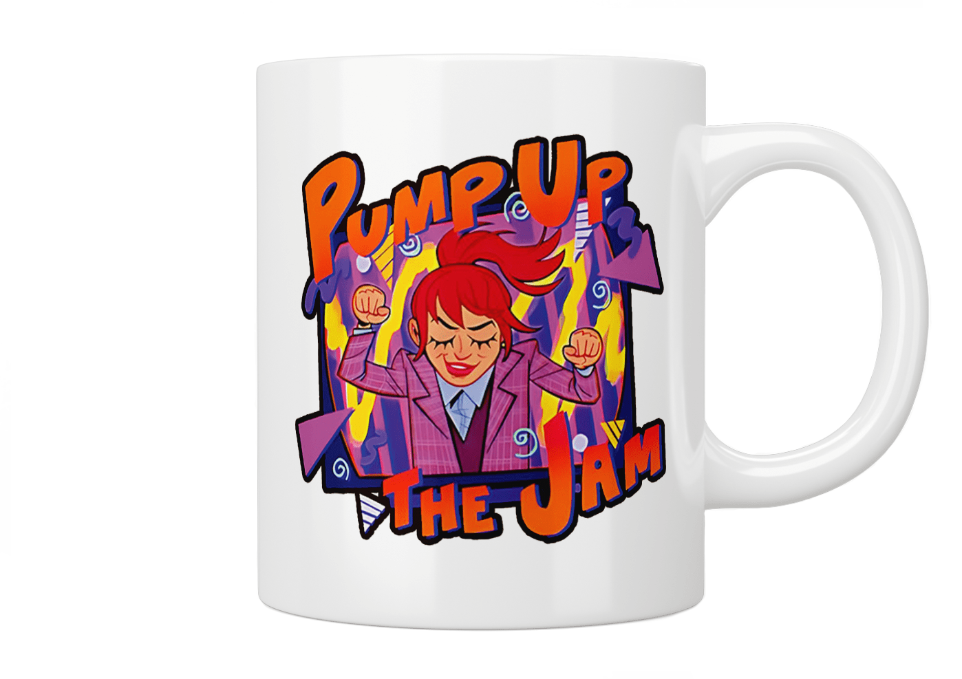 Funny Cunk Pump Up The Jam Coffee Mug - Novelty Music Themed Ceramic Cup for Coffee, Tea & Hot Drinks - Perfect Gift for Music Lovers & Office Humor