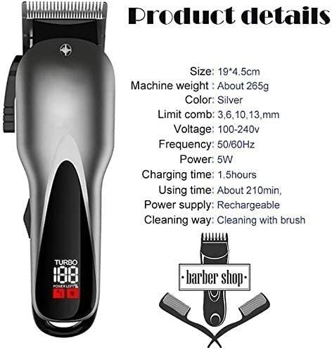 Professional Hair Clippers for Men - Barber Grade Electric Clippers with Retro Oil Head for Salon & Home Use - Perfect for Fades, Buzz Cuts & Styling