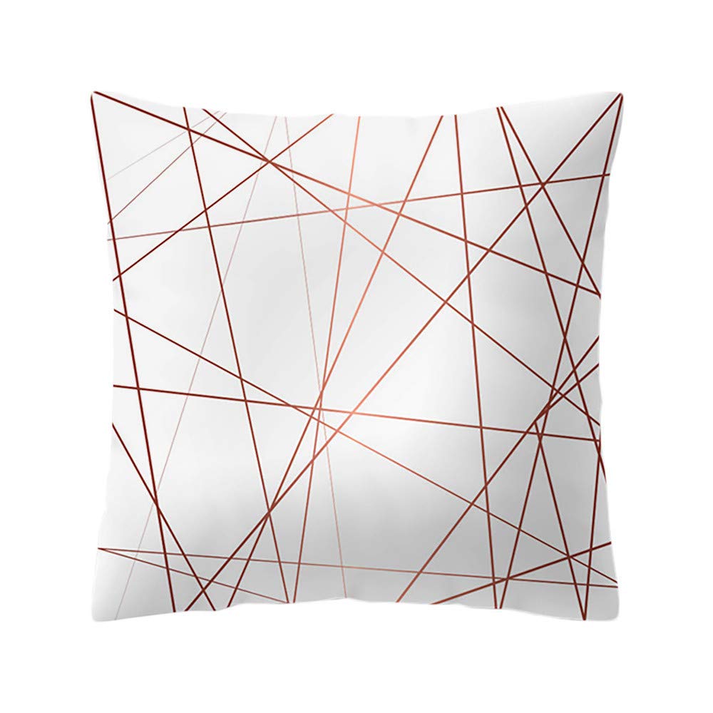LOKODO Rose Gold Pink Square Cushion Cover - Soft Decorative Pillowcase for Sofa, Bed, Living Room - Home Decor Accent for Cozy Comfort