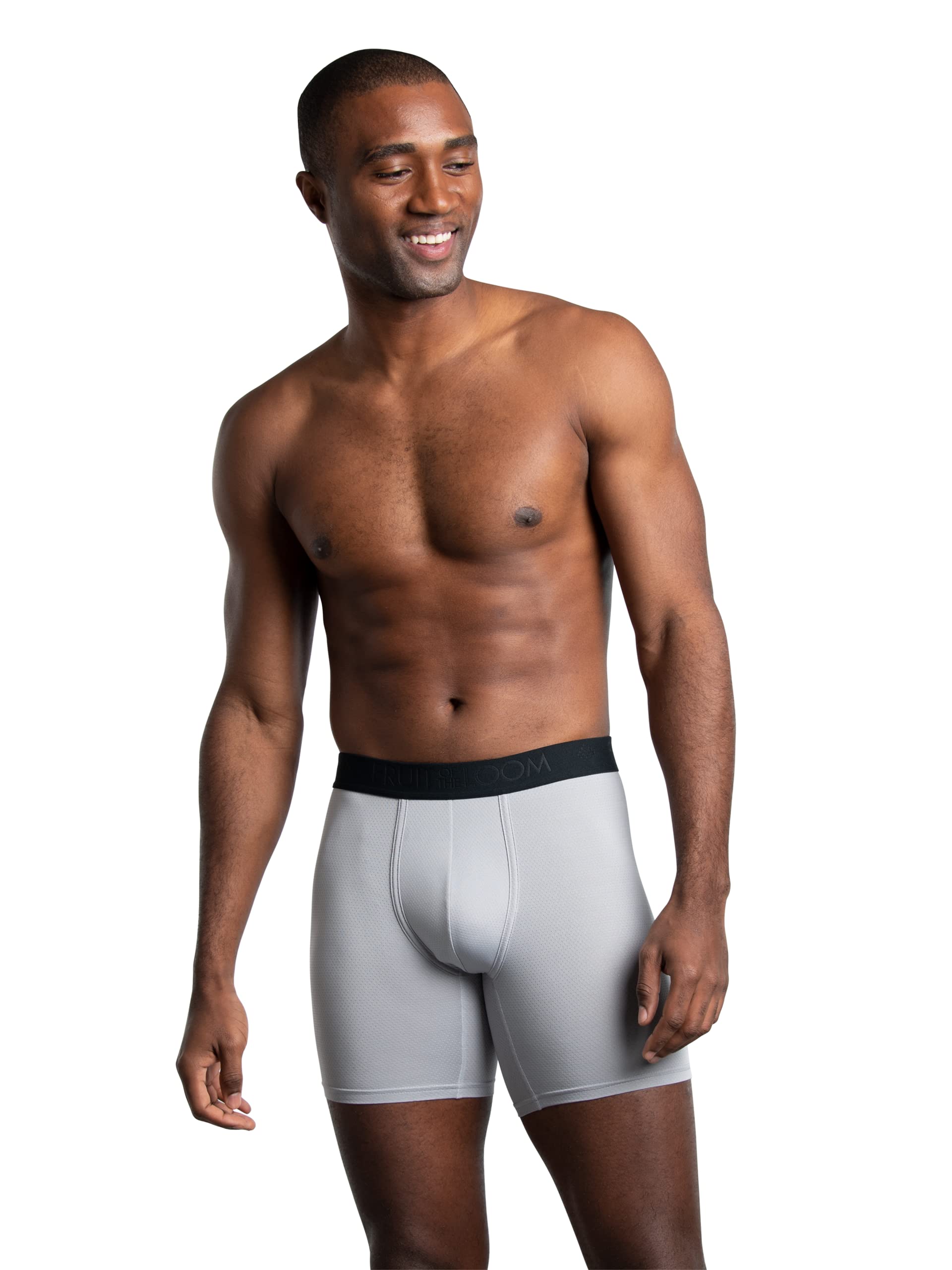 Fruit of the Loom Men's Boxer Briefs - Soft Cotton Underwear with Comfort Fit - Multipack for Everyday Wear, Workout & Travel