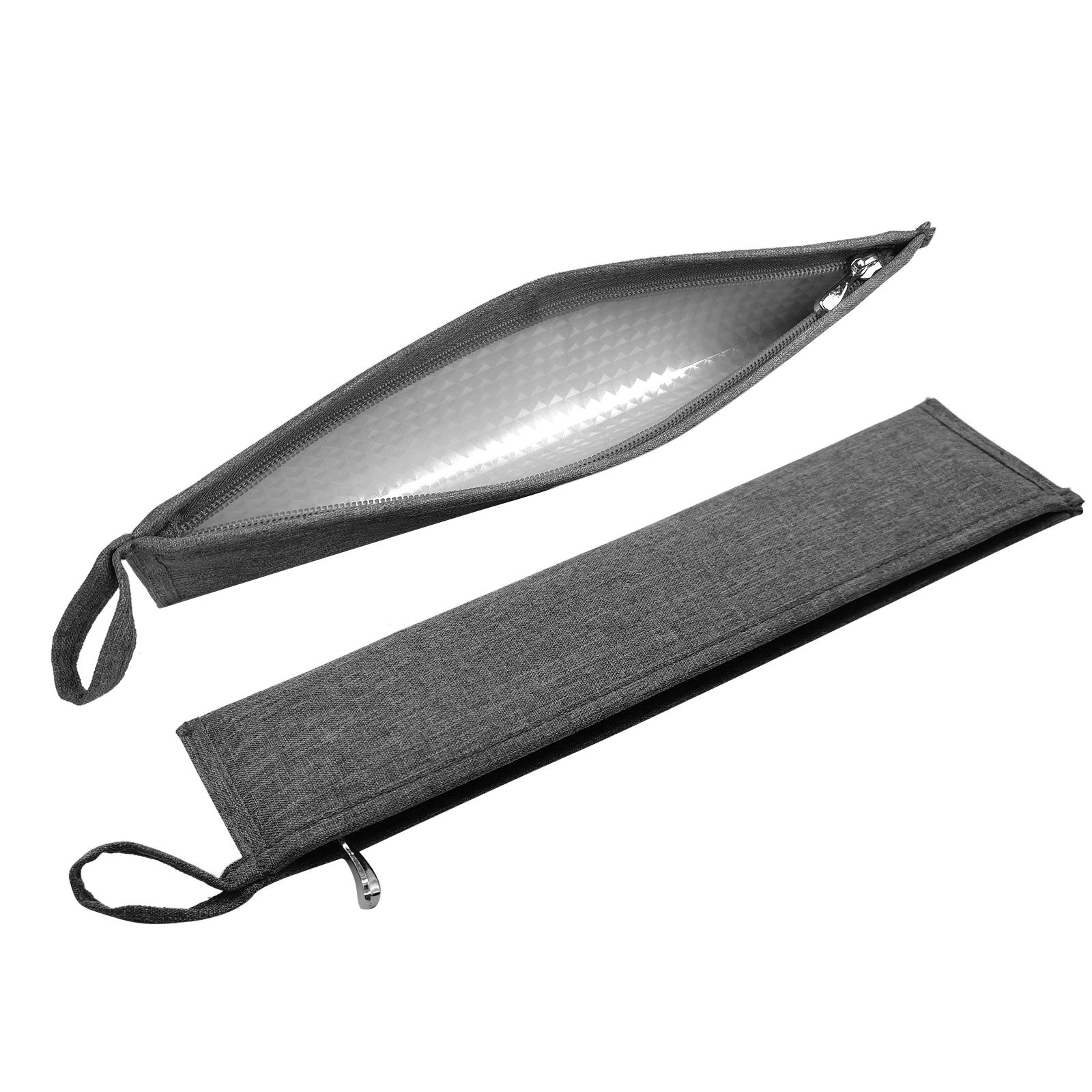 Eco-Friendly Reusable Straw Pouch Case - Portable Carrying Holder for Metal, Paper, Plastic, Disposable & Silicone Straws - Perfect for Tumbler Cups, Stainless Steel Straws & Chopsticks (Grey) - Ideal for Travel, Picnics & Eco-Conscious Lifestyles