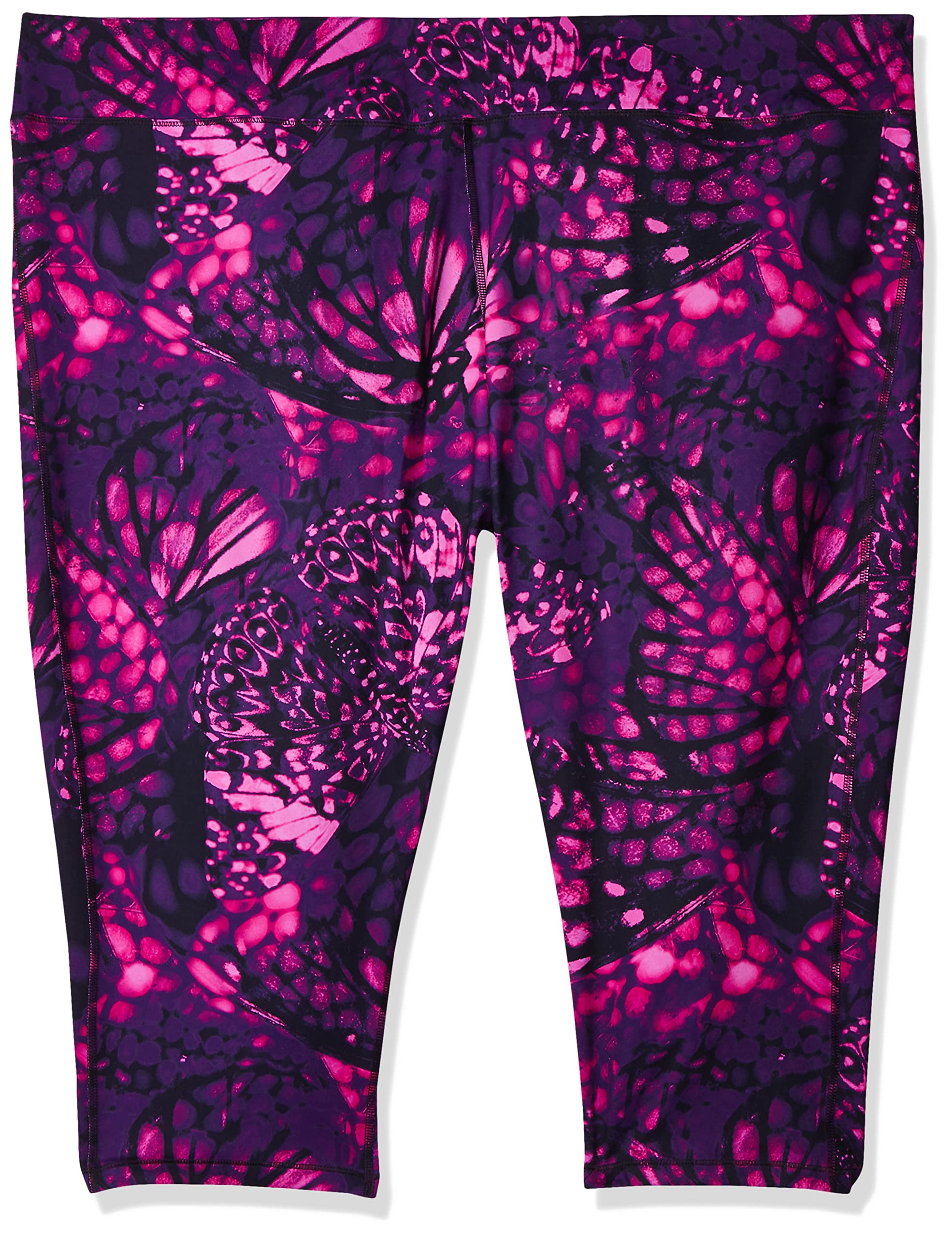 JUST MY SIZE Women's Plus Size Active Stretch Capri Pants - Comfortable Workout & Yoga Leggings for Curvy Women - Perfect for Gym, Running & Lounge Wear