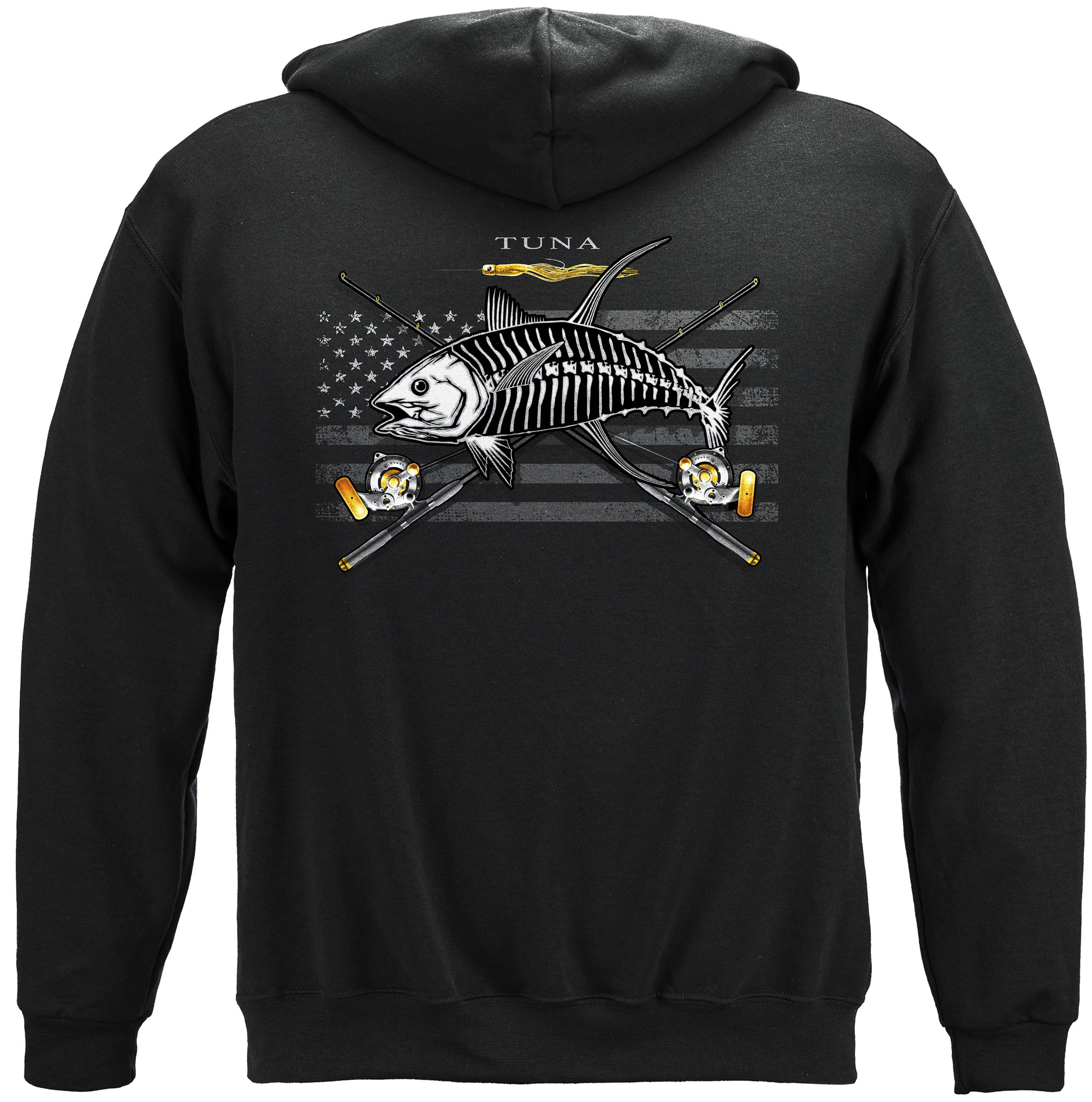 Erazor Bits Blue Crab Hoodie - Men's Fishing Apparel Jacket for Outdoor Activities, Crabbing & Coastal Lifestyle