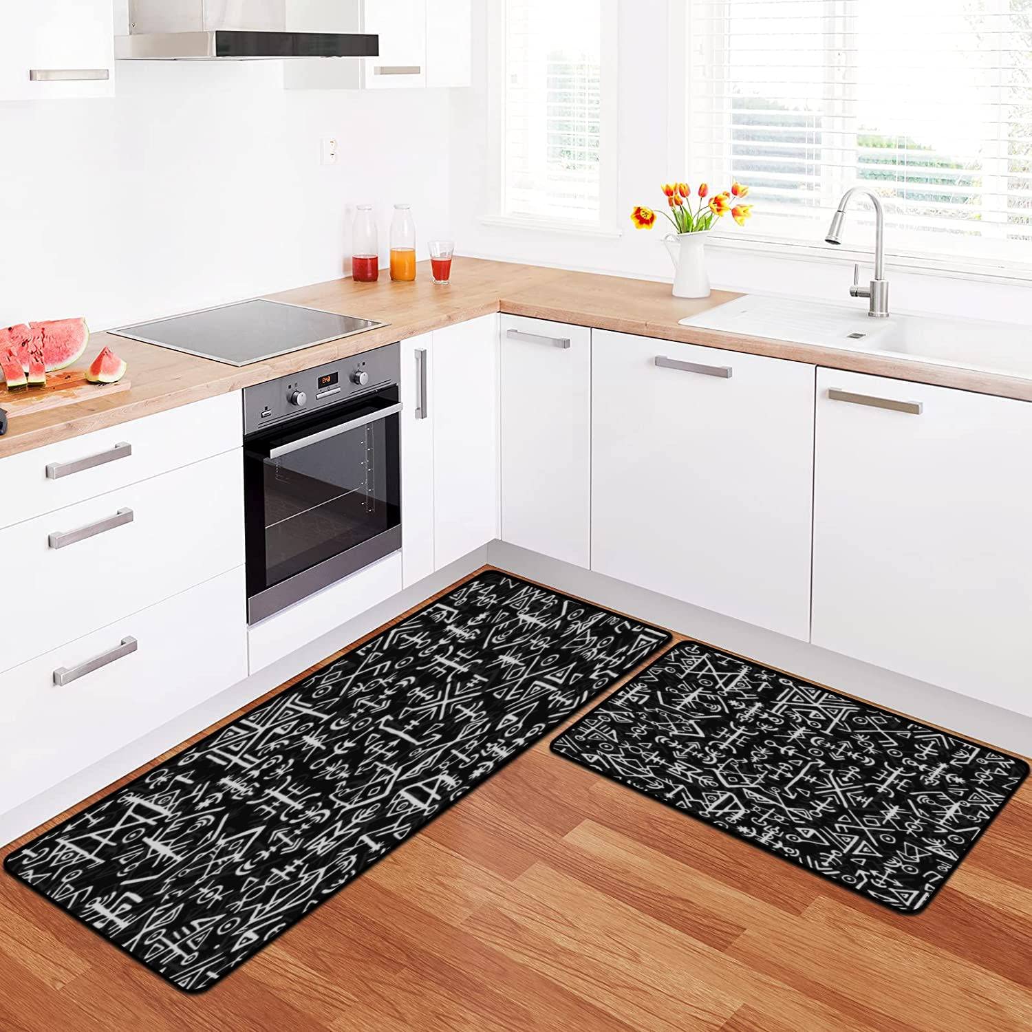 Viking Kitchen Rugs Set - Non-Slip Washable Floor Mat for Cooking & Decor