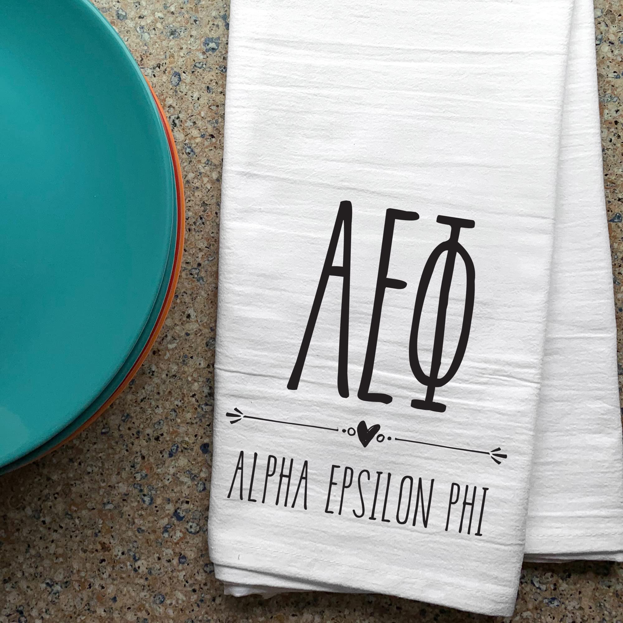 Alpha Epsilon Phi Kitchen Towels - Sorority Dish & Tea Towels for Kitchen Decor & Gifts