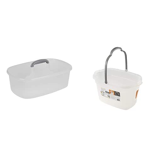 Casabella Plastic Cleaning Storage Bundle with Bucket, Caddy & Accessories - Home & Kitchen Organization for Mopping, Scrubbing & Cleaning Supplies Storage