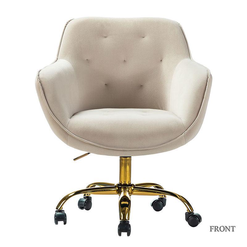 Premium Jovida Velvet Tufted Office Chair - Ergonomic Executive Desk Chair with Adjustable Height for Home & Office Workspaces - Perfect for Work, Study, and Gaming