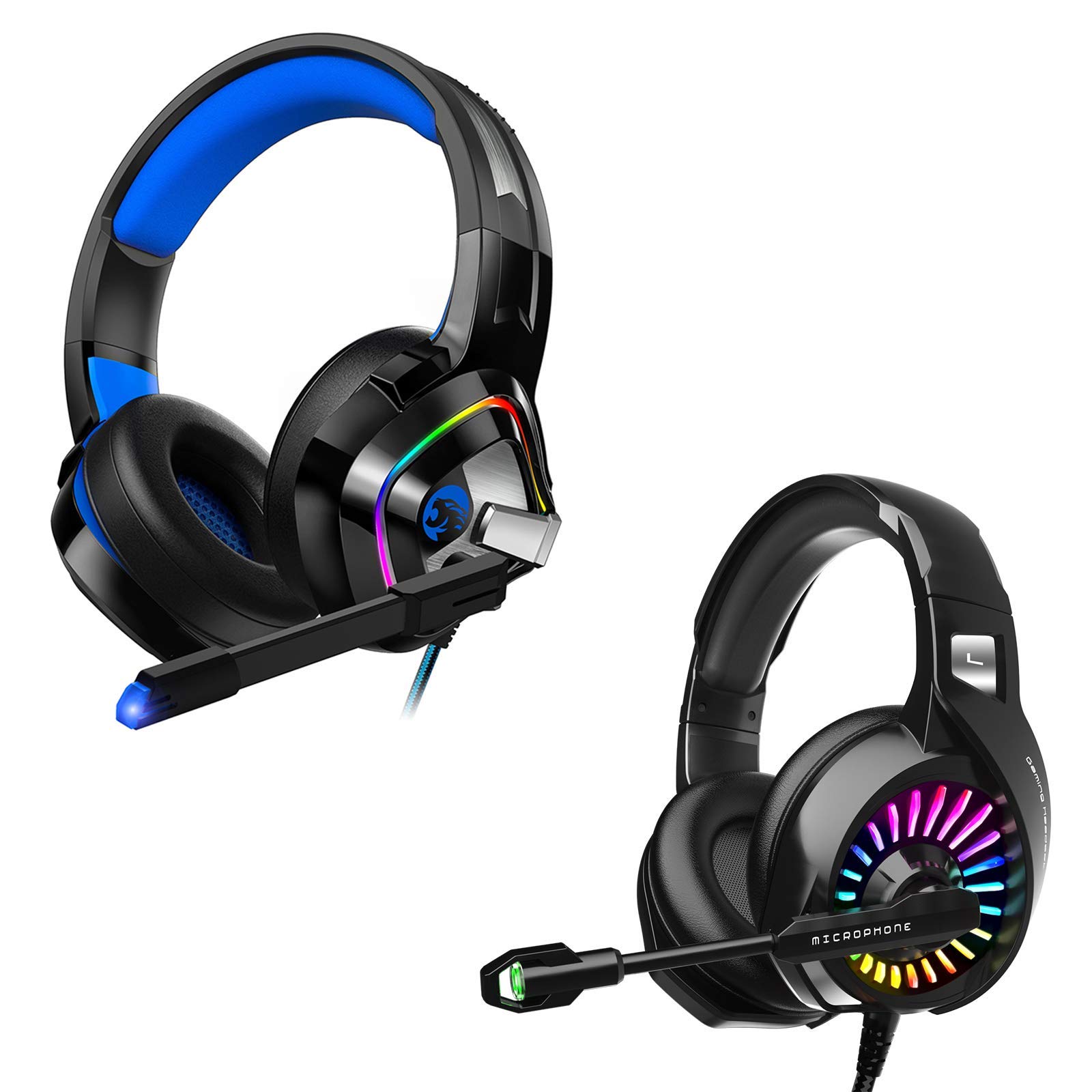 ZIUMIER Gaming Headset with Noise Cancelling Mic - 7.1 Surround Sound, RGB Lighting for PS5, PS4, PC, Xbox Series X/S - Comfortable Over-Ear Headphones for Pro Gamers & Streamers - Perfect for FPS, RPG & Online Gaming Sessions
