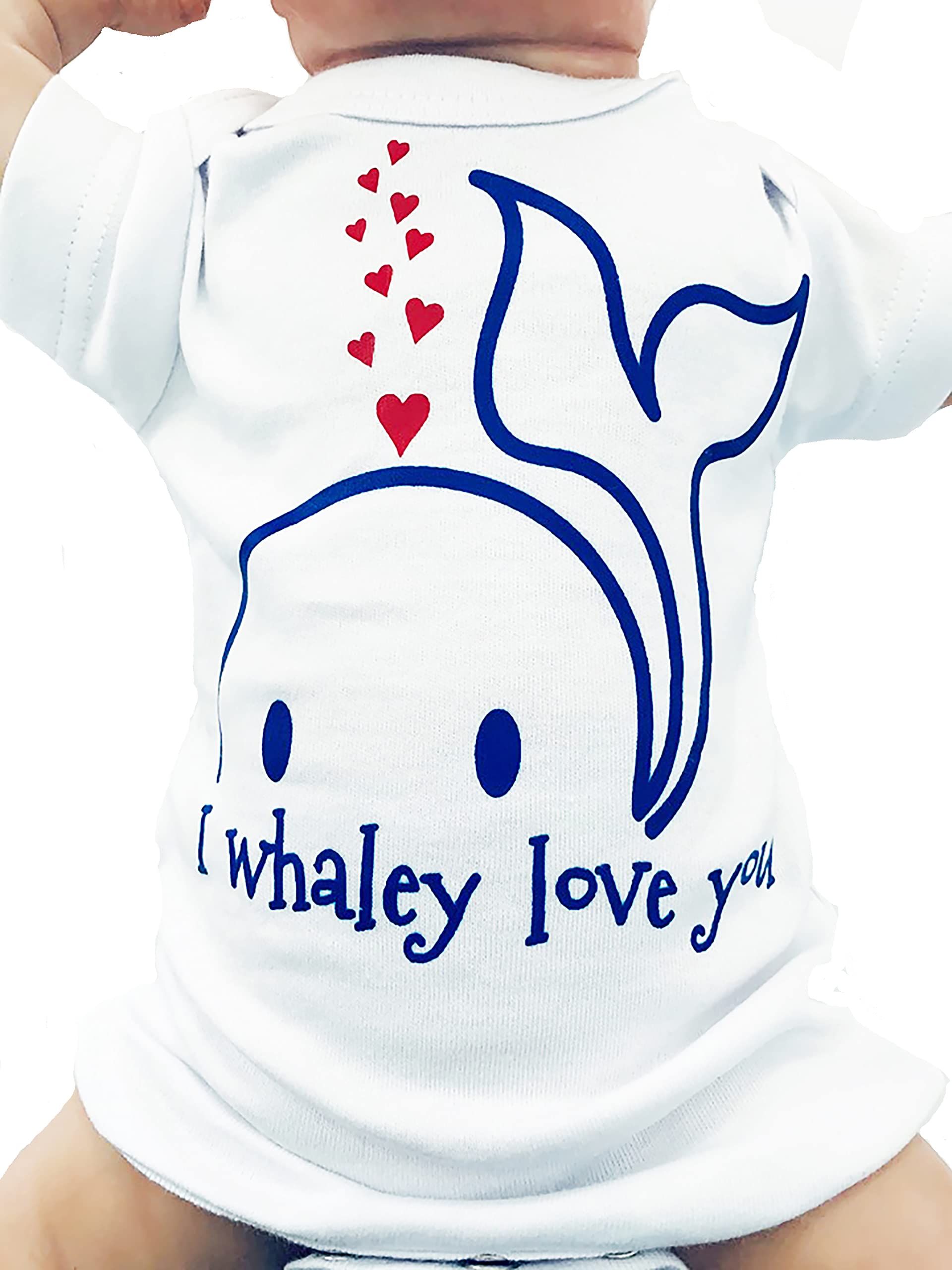 Whale Baby Bodysuit - Unisex Beach Outfit for Summer (6-12M) | Ocean Theme