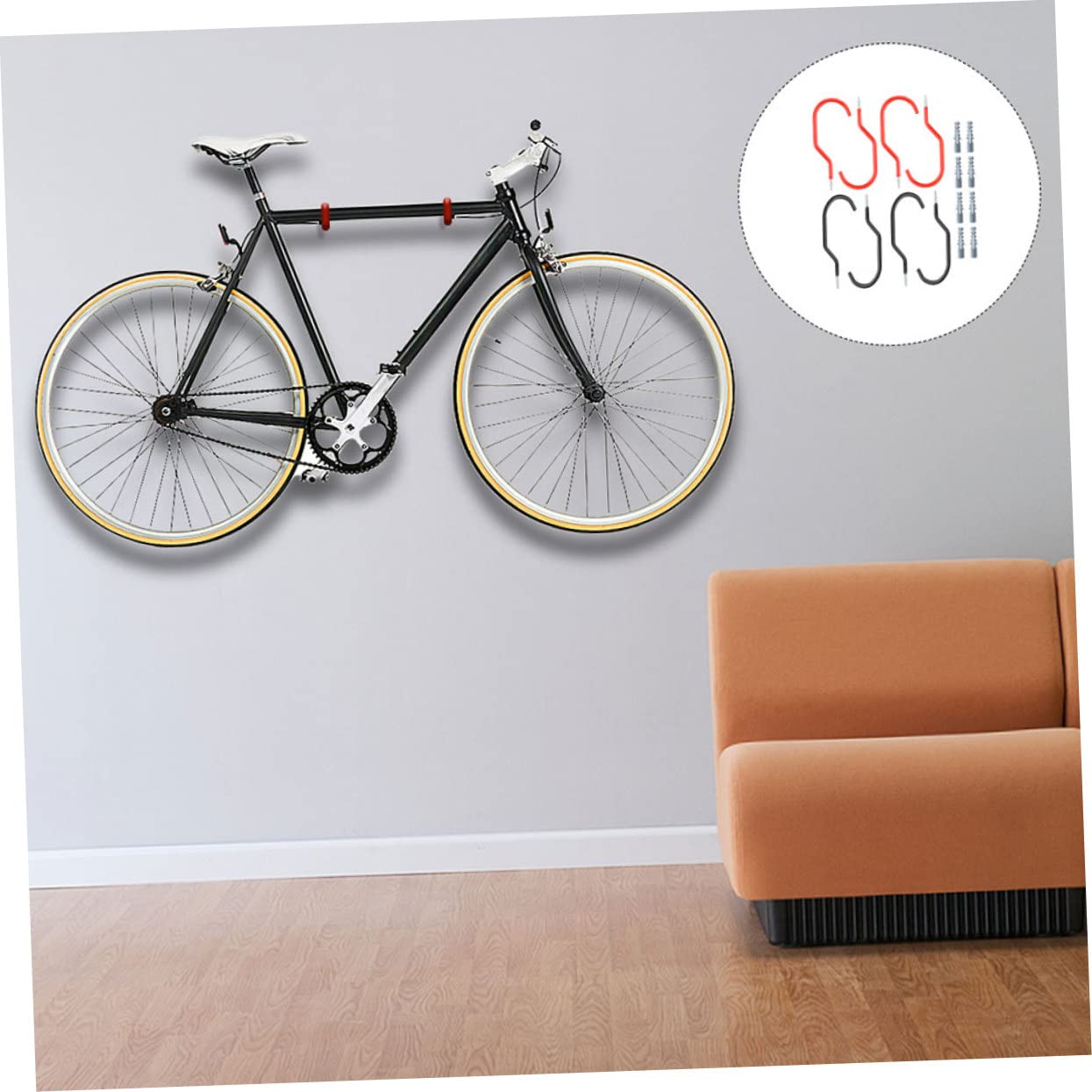 48 Pack Heavy Duty Bike Hooks - CORHAD Deep Thread Screw-in Bike Rack Hooks for Wall or Ceiling Mount - Perfect for Garage, Shed, or Bike Storage Organization