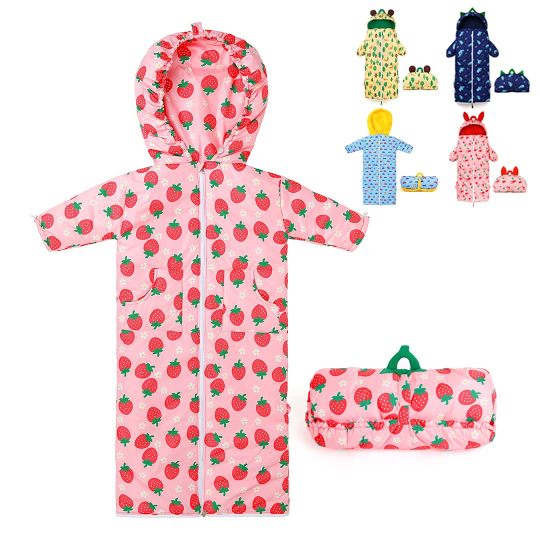 3 Season Lightweight Waterproof Sleeping Bag for Camping, Hiking & Travel - Portable Wearable Sleeping Sack for Kids, Boys, Girls & Toddlers - Perfect for Outdoor Adventures, Backpacking & Sleepovers