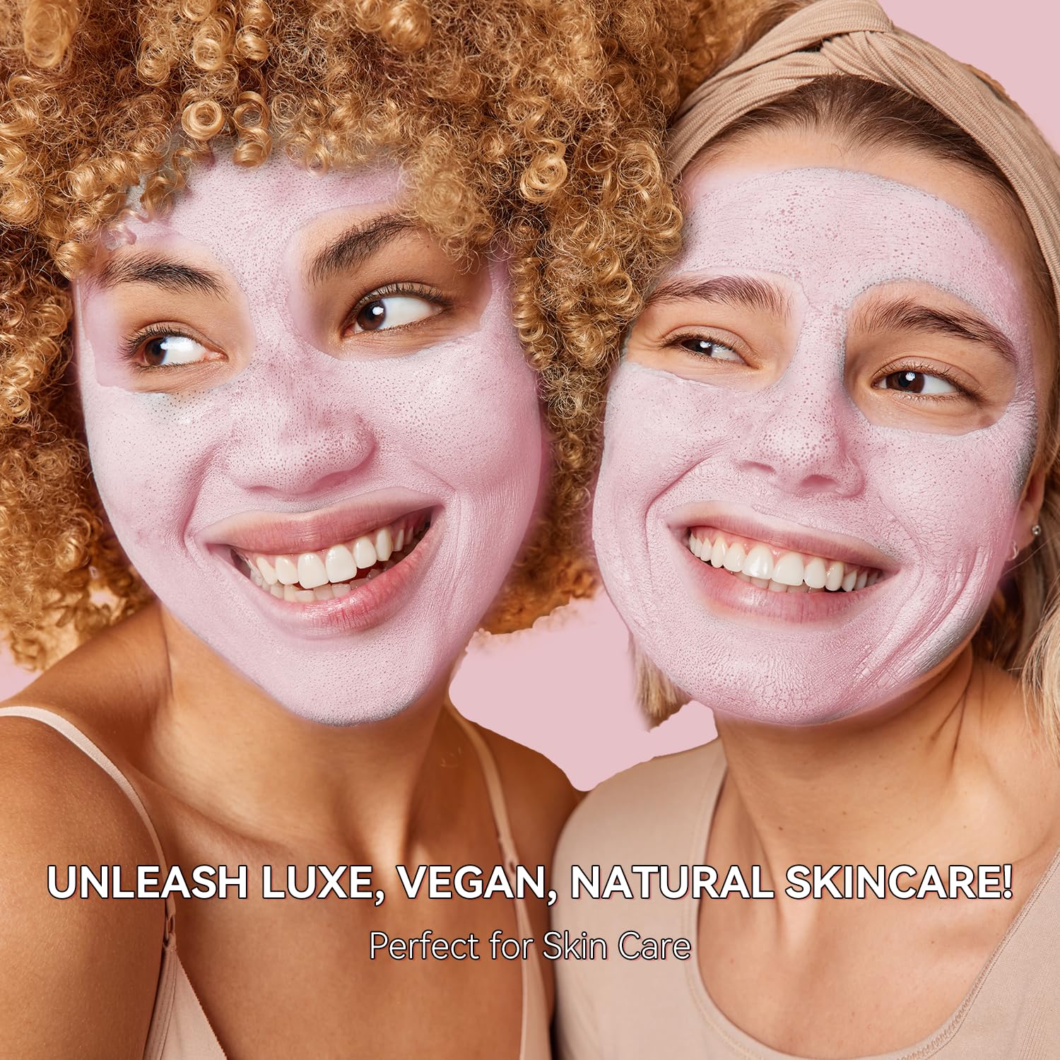 Rose Clay Facial Mask for Women & Men - Kaolin & Collagen Pink Clay Mask to Reduce Blackheads, Moisturizing & Gentle Skincare (5.29 oz) | Perfect Valentine's Gift & Daily Self-Care Treatment
