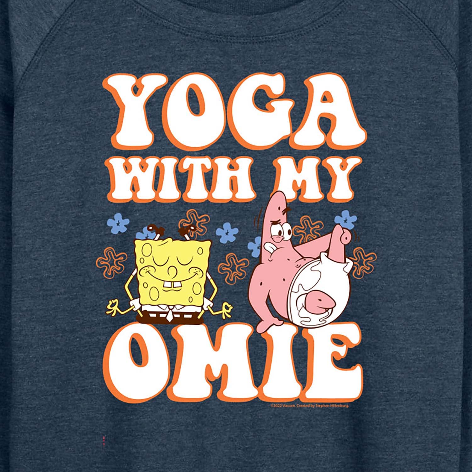HYBRID APPAREL SpongeBob SquarePants Yoga With My Omie Women's Lightweight French Terry Pullover Hoodie - Casual Loungewear & Yoga Outfit for Women