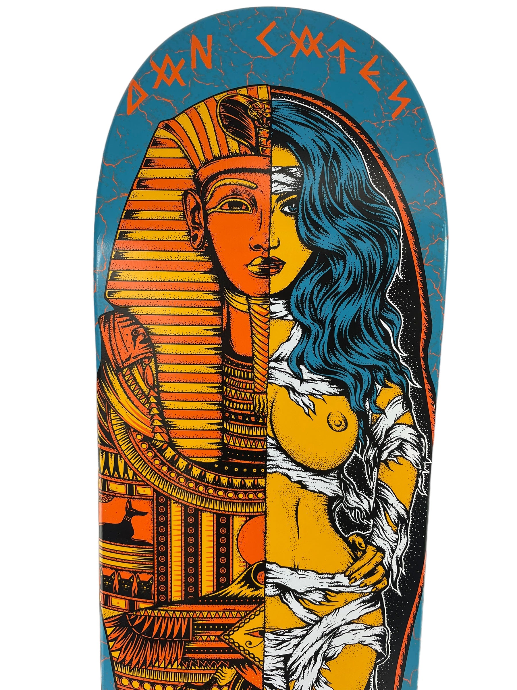 Dan Cates Mummy Blue Skateboard Deck by Death Skateboards - Choose Your Size - Perfect for Street Skating & Skatepark Tricks