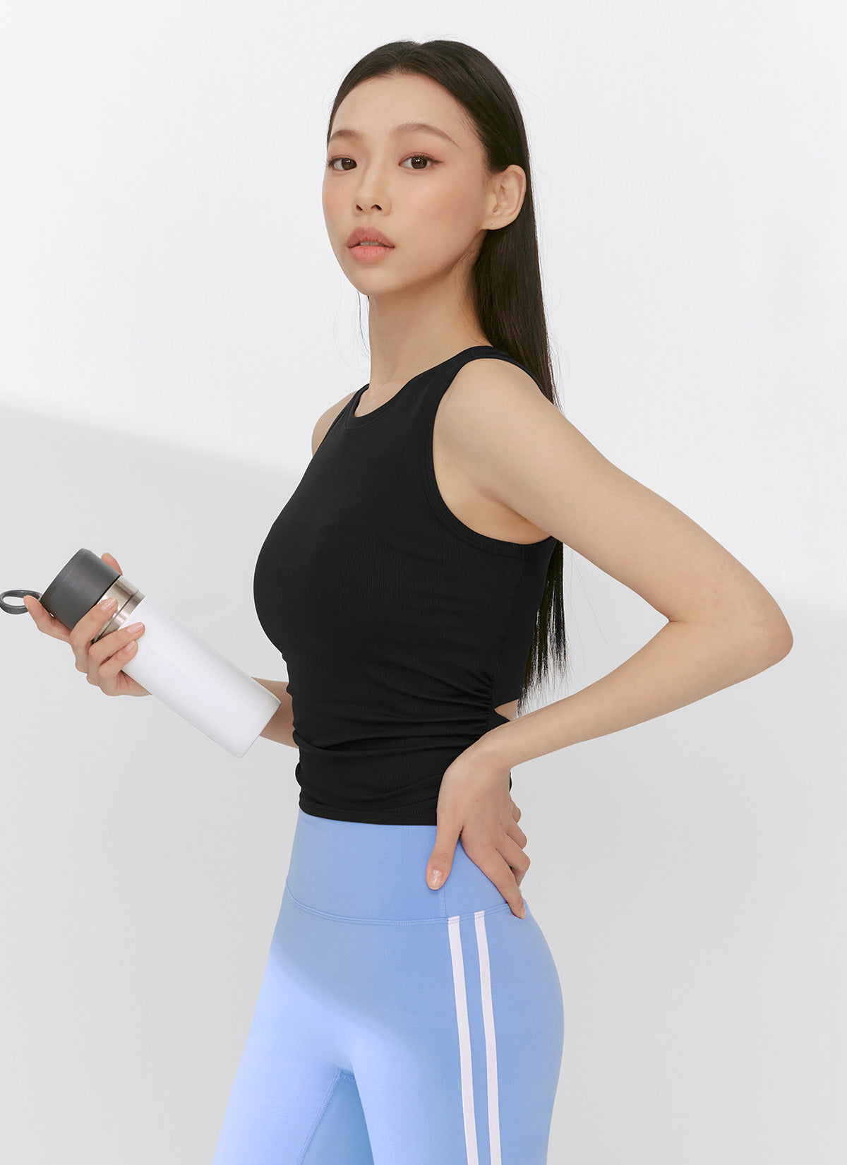 Ribbed Back Twist Sleeveless Top - Women's Fashion Stretch Knit Camisole for Casual Wear, Layering & Summer Outfits