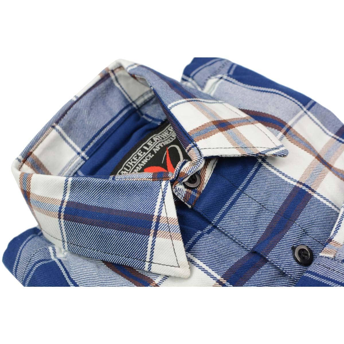 Milwaukee Leather Men's Flannel Shirt - 100% Cotton Button Down Long Sleeve Plaid Shirt for Outdoor Work, Camping & Casual Wear