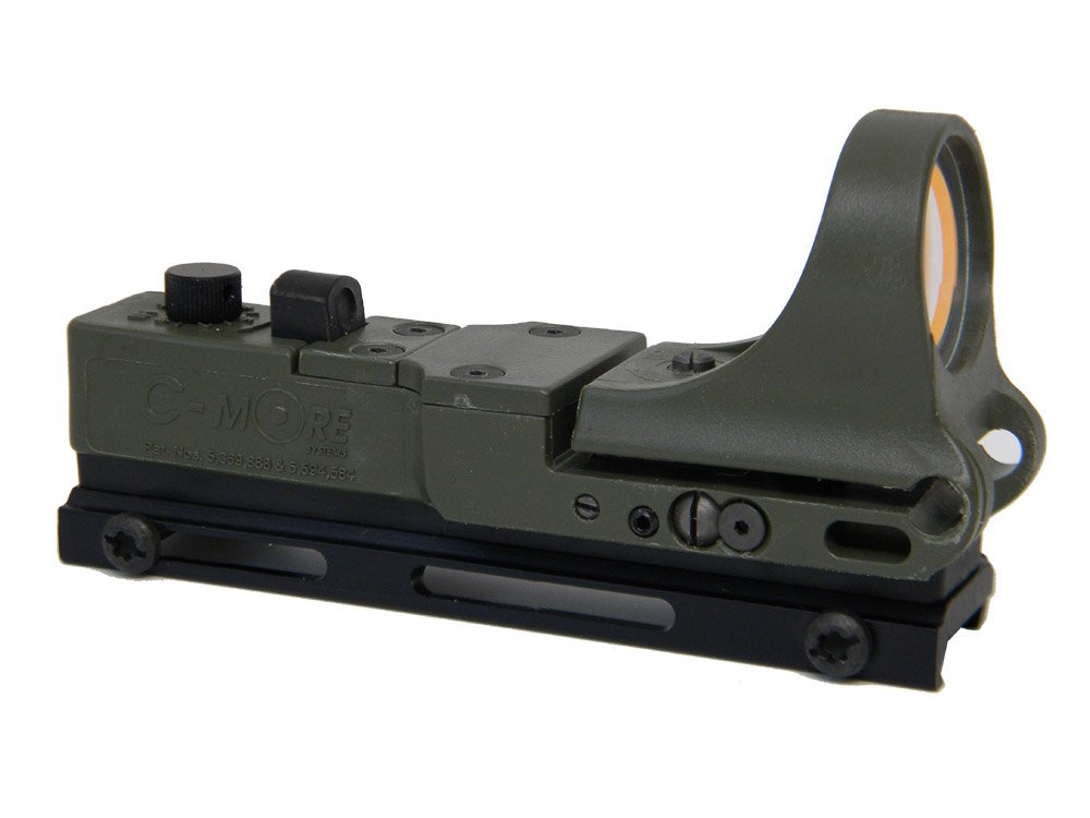 C-MORE Systems Tactical Railway Red Dot Sight with Click Switch - Precision Shooting Accessory for Hunting, Competition & Tactical Use