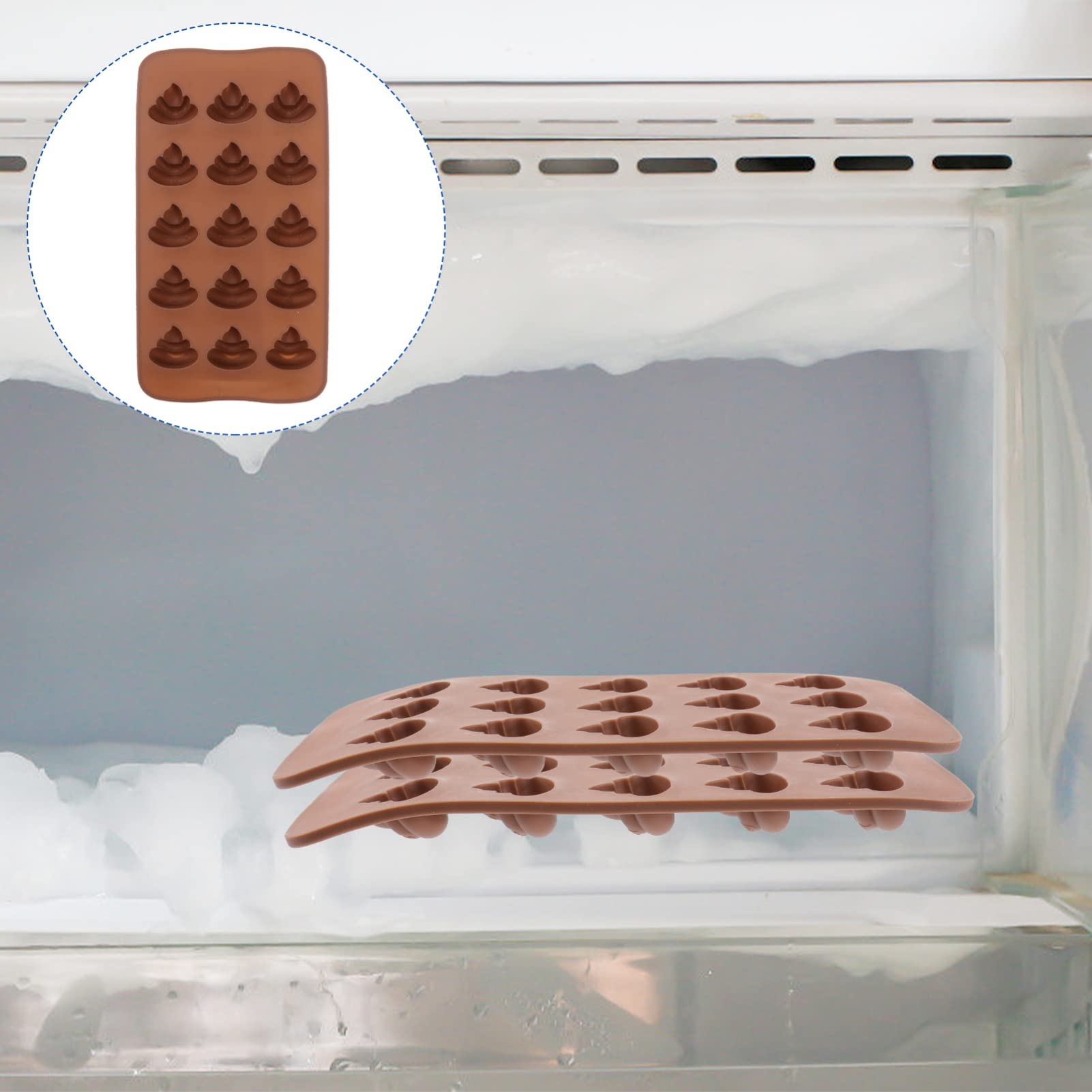 3PCS Silicone Poop Molds for Baking - Funny Poop Emotion Chocolate & Candy Molds - Perfect for Cakes, Puddings, Fondant - Great for Halloween, Birthday Parties & Prank Gifts