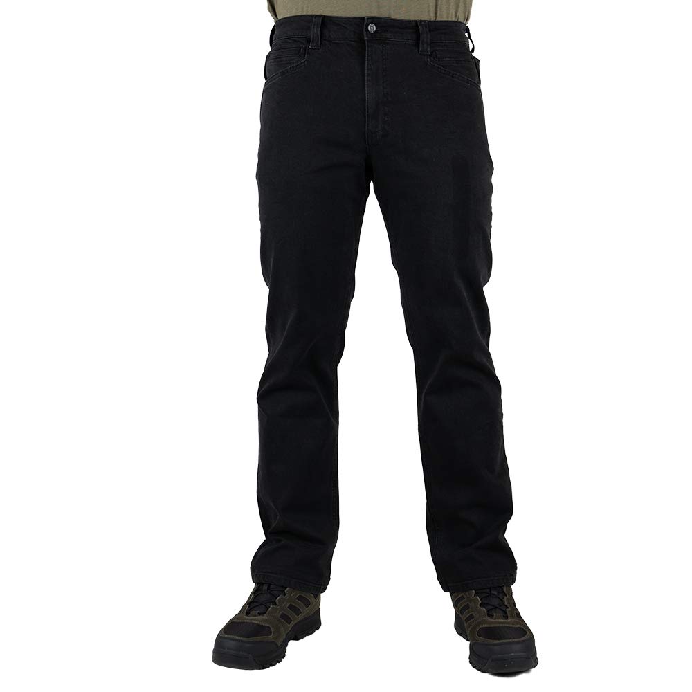 LA Police Gear Terrain Flex Straight Fit Tactical Jeans for Men - Durable Stretch Denim Pants with Utility Pockets | Perfect for Outdoor Work, Hiking & Tactical Operations