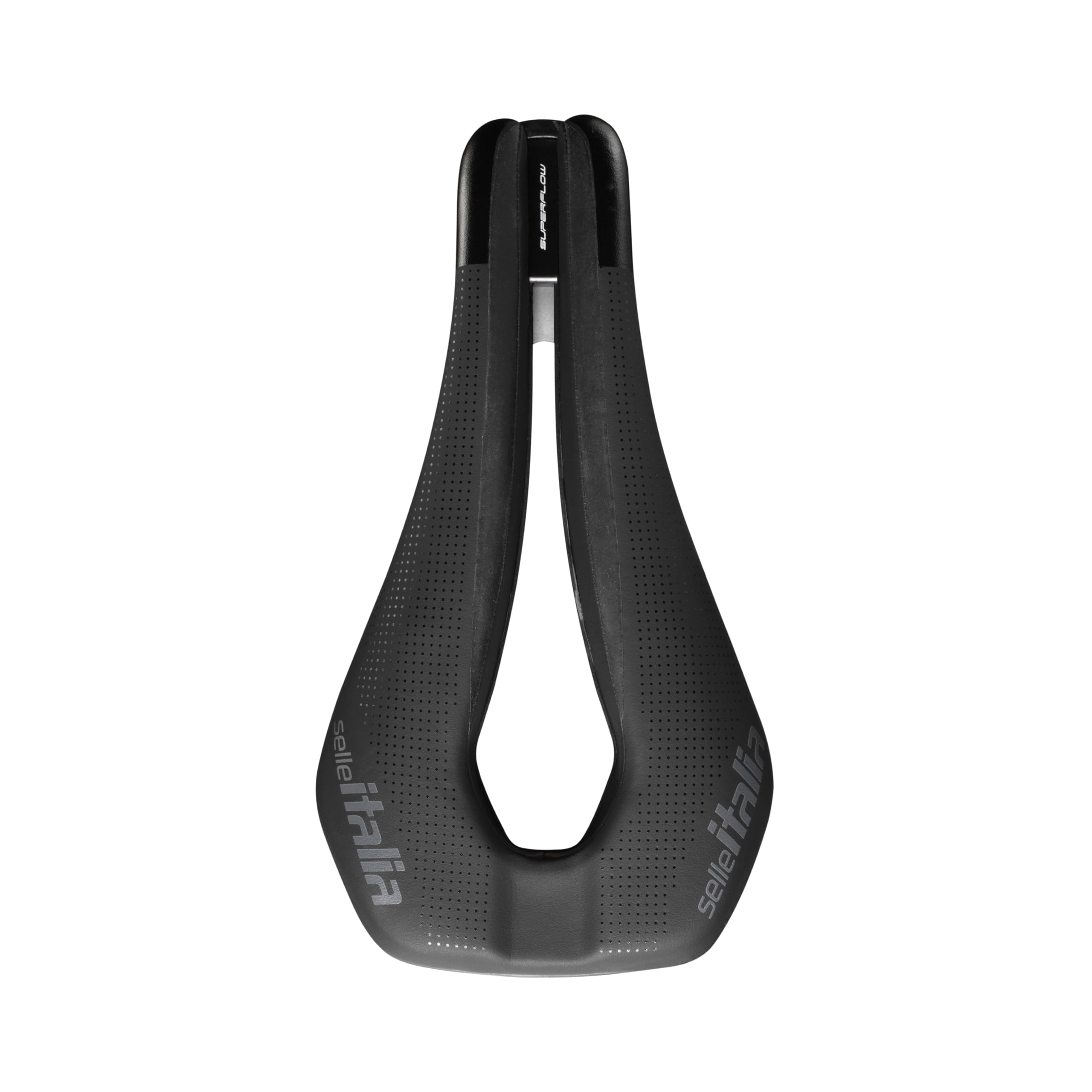 Selle Italia WATT Gel Superflow Bike Saddle - 255 x 135mm Unisex Cycling Seat with Comfort Gel Padding (235g, Black) - Perfect for Road Bikes, Mountain Bikes & Indoor Cycling