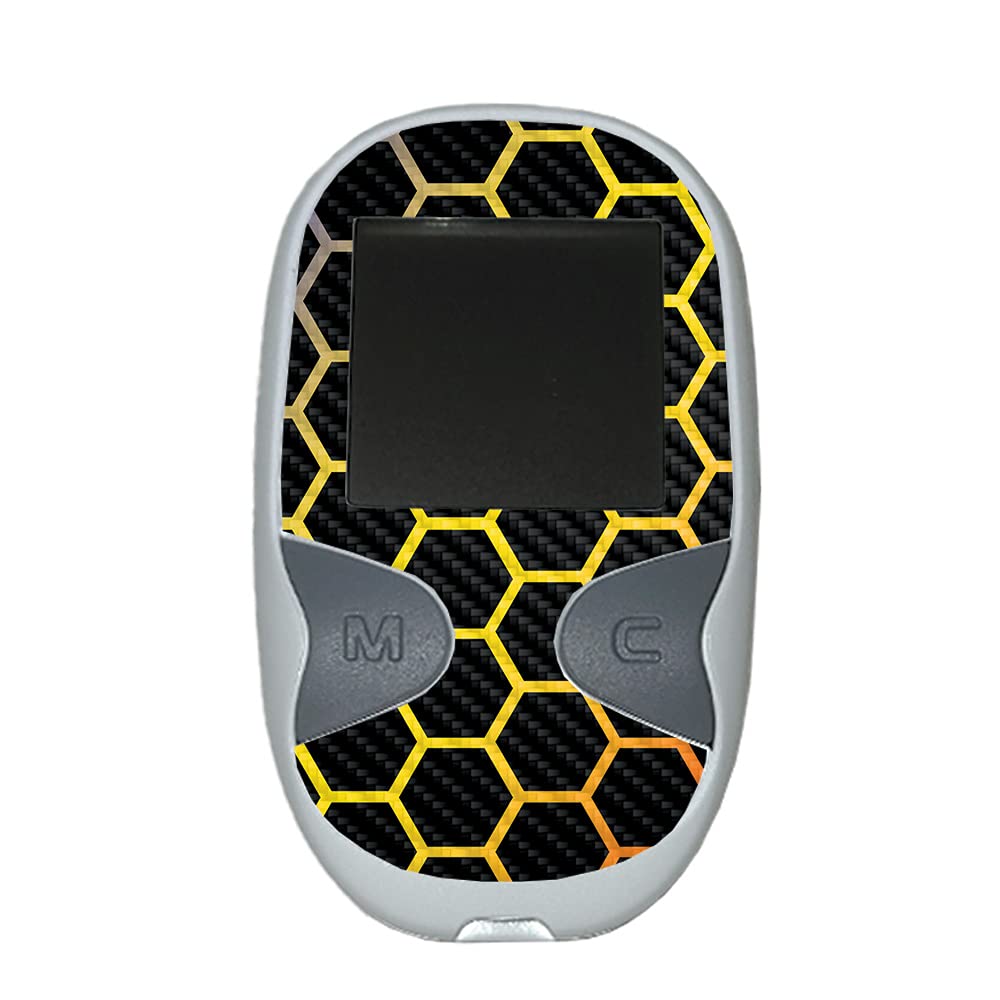 Premium Carbon Fiber Skin for Care Touch Glucose Meter - Honeycomb Design | Durable, Protective Cover | Easy Application | Made in USA | Perfect for Diabetes Management & Travel Protection