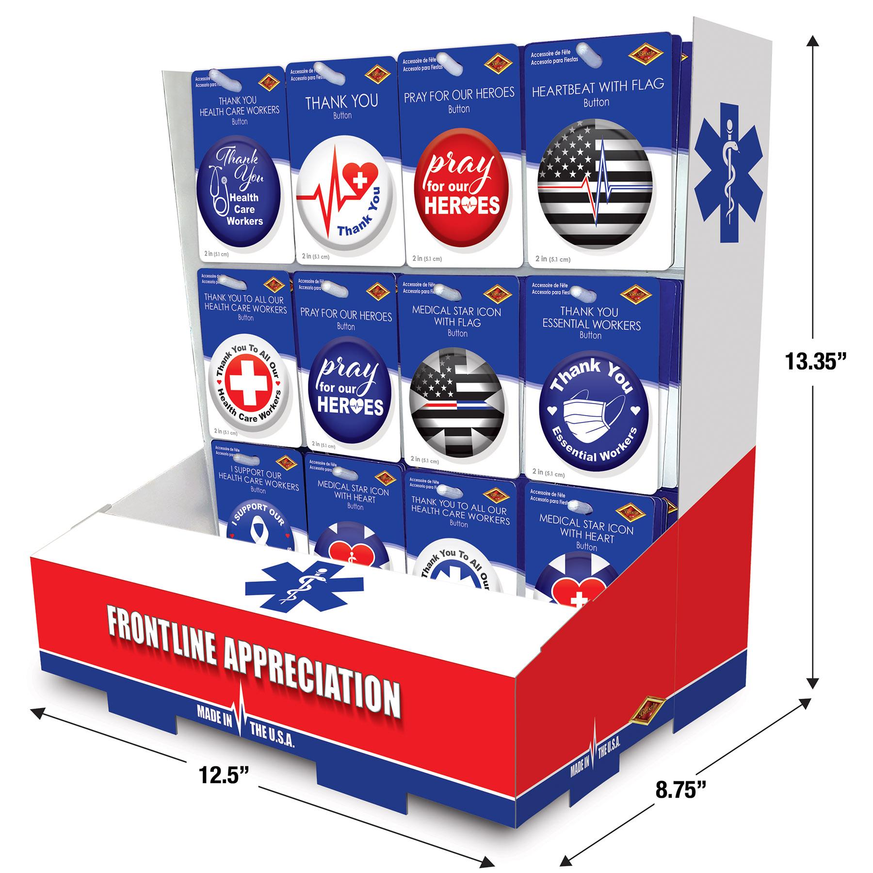 Beistle 108-Piece Frontline Appreciation Counter Display Set - Perfect for Healthcare Worker Recognition, Teacher Appreciation & First Responder Gifts