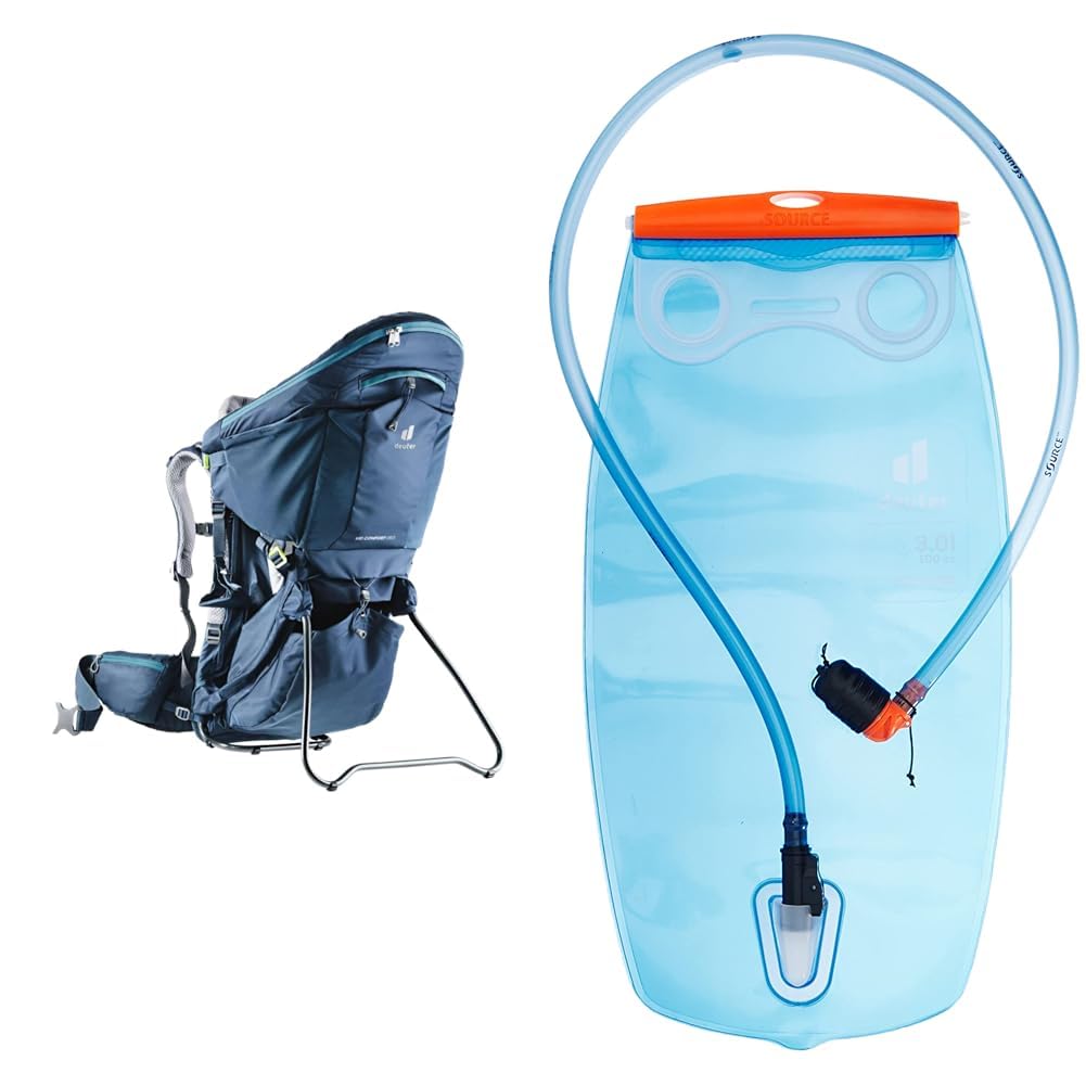 Deuter Kid Comfort Pro Child Carrier Backpack with Daypack & Streamer 3.0 Hydration System - Perfect for Hiking, Traveling, and Outdoor Adventures with Kids