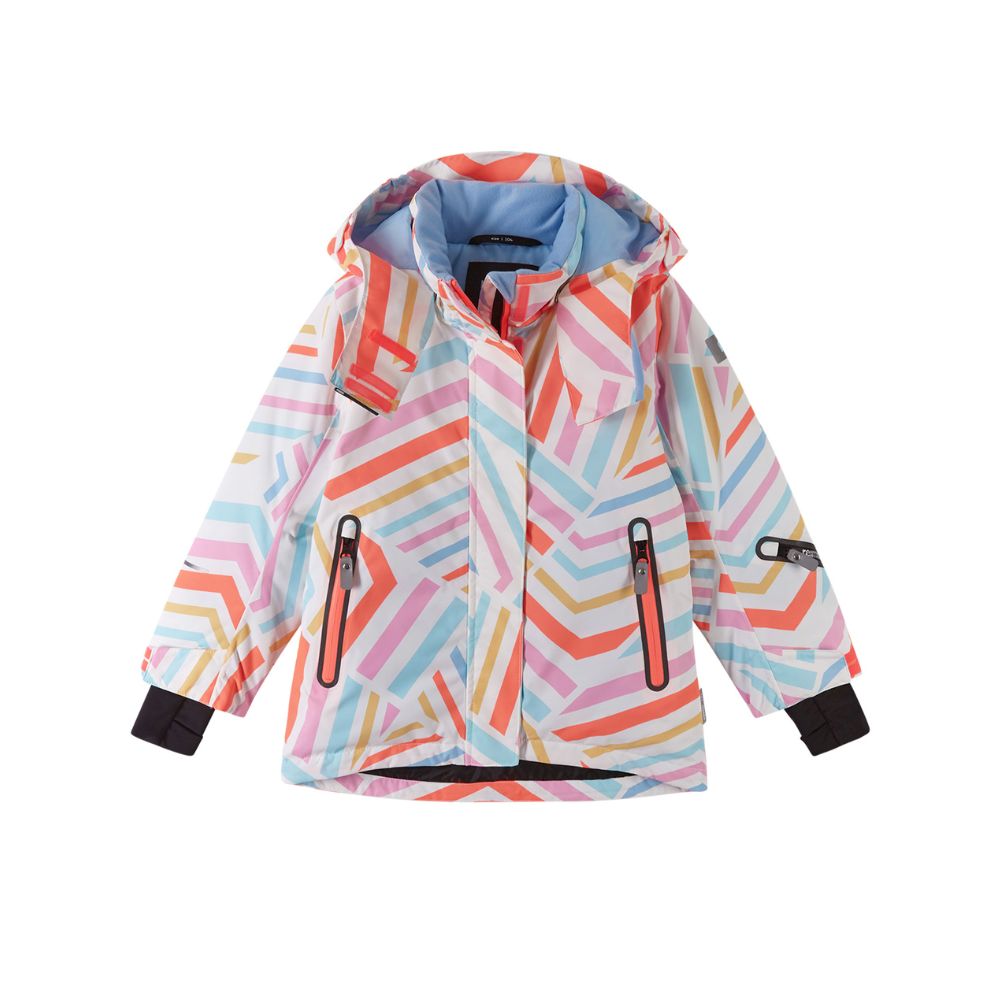 Reima Kiiruna Girls Ski Jacket - Waterproof Winter Coat for Toddlers Age 3-4 Years (White) - Perfect for Snow Play, Skiing & Outdoor Winter Activities