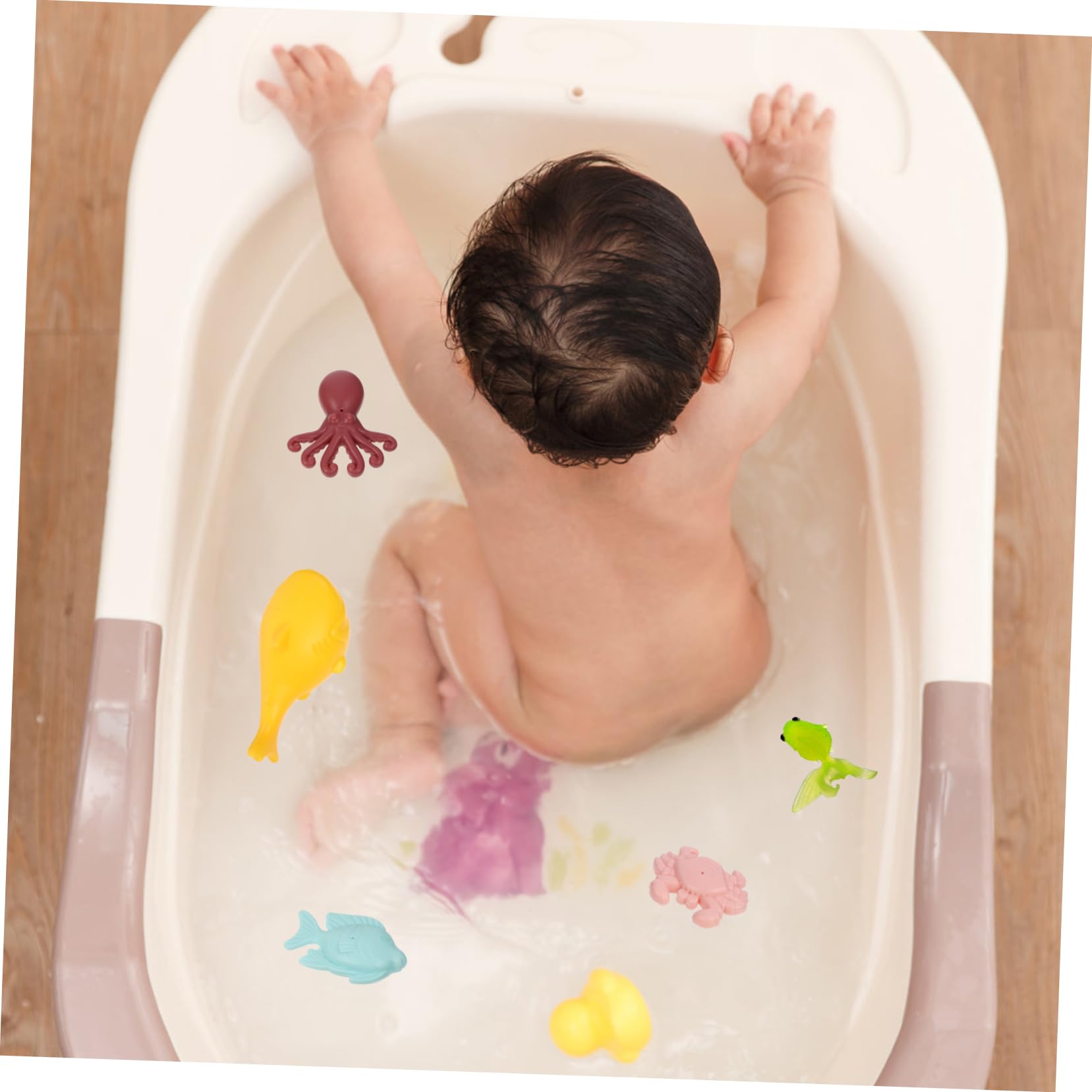 Vaguelly 2 Sets Cartoon Bath Toys for Kids Ages 3-4 - Fun Plastic Water Play Toys for Bathtub, Pool & Outdoor Playtime