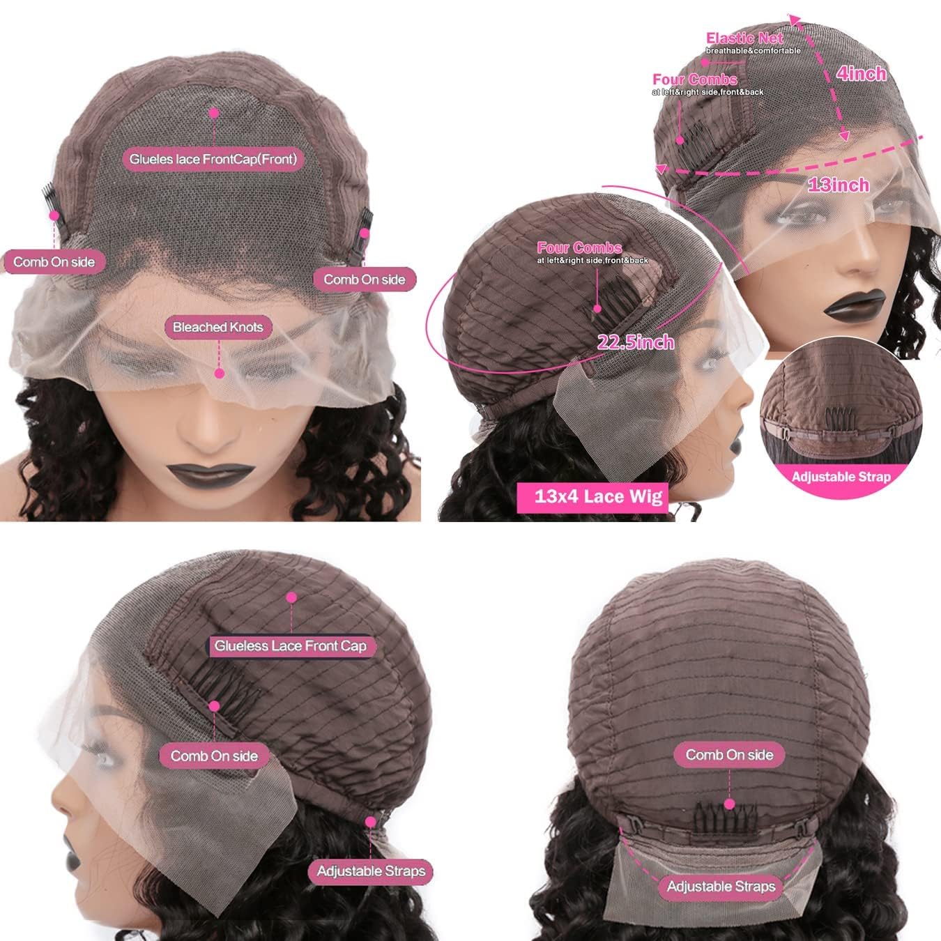 13x4 Transparent HD Lace Front Wig - Brazilian Human Hair with Pre-Plucked Remy Wine Red Ombre | 180% Density Middle Deep Parting | Red Highlight Body Wave Virgin Hair Wigs for Women | Perfect for Cosplay, Daily Wear & Special Occasions