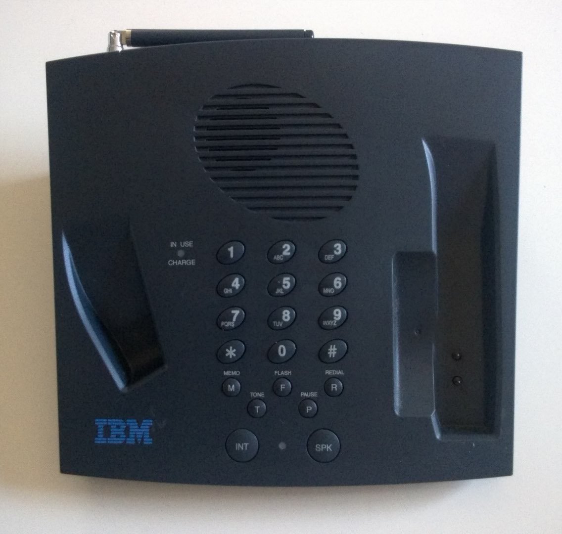 IBM 900 MHz Cordless Headset Telephone with Digital Answering System - Wireless Office Phone for Home & Business Use