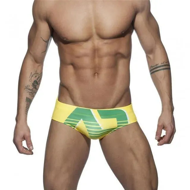 Men's Letter Print Swim Briefs - Quick Dry, Comfortable & Stylish Swimwear for Beach, Pool & Vacation