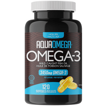AquaOmega Ultimate Strength Omega-3 Fish Oil Supplement - 3456mg EPA & DHA - 120 Softgels for Heart, Brain & Joint Health - Supports Cognitive Function & Cardiovascular Wellness