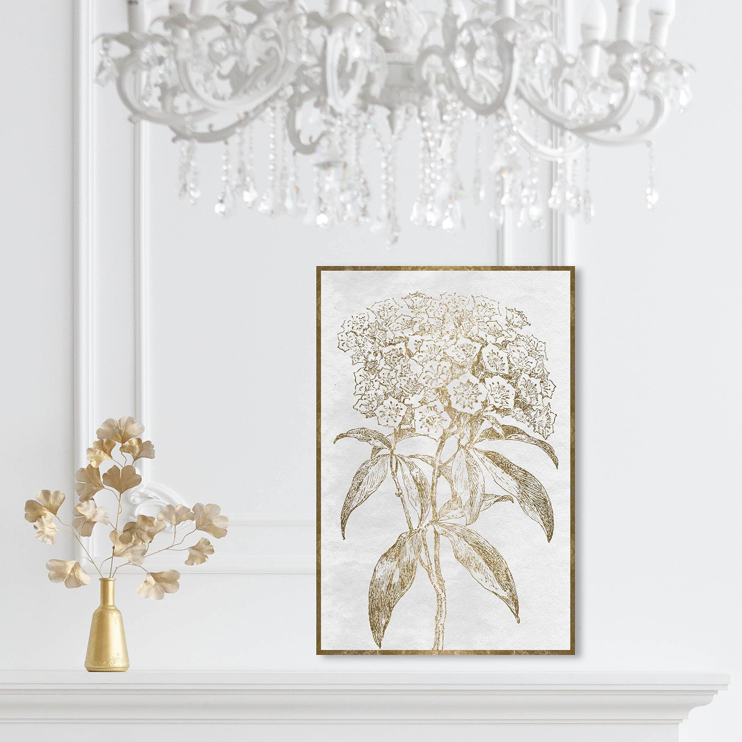 Floral Sketch Border Bold Wall Art Canvas Prints by Oliver Gal Artist Co. - Perfect for Living Room, Bedroom & Office Decor
