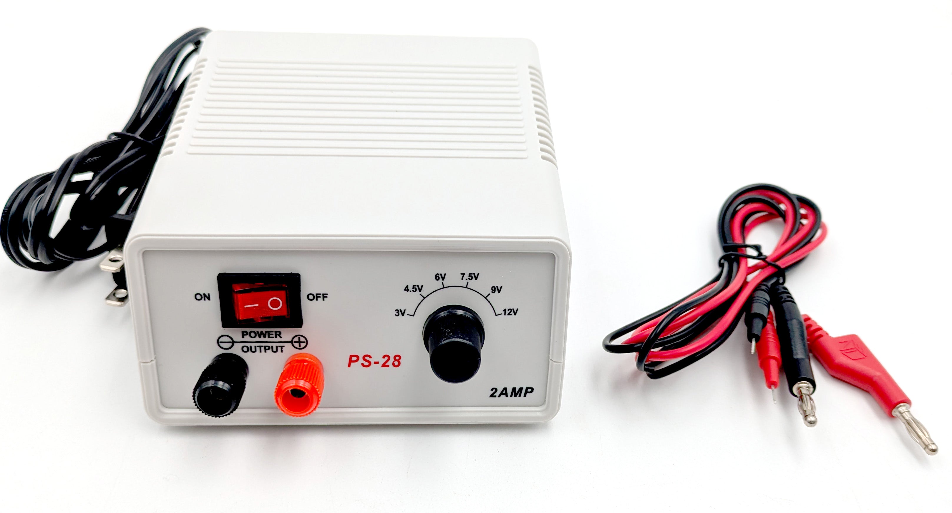 Adjustable DC Power Supply 3V-12V 2A, Compact AC/DC Adapter with CE & RoHS Certification - Perfect for Electronics Projects, Lab Testing & DIY Repairs