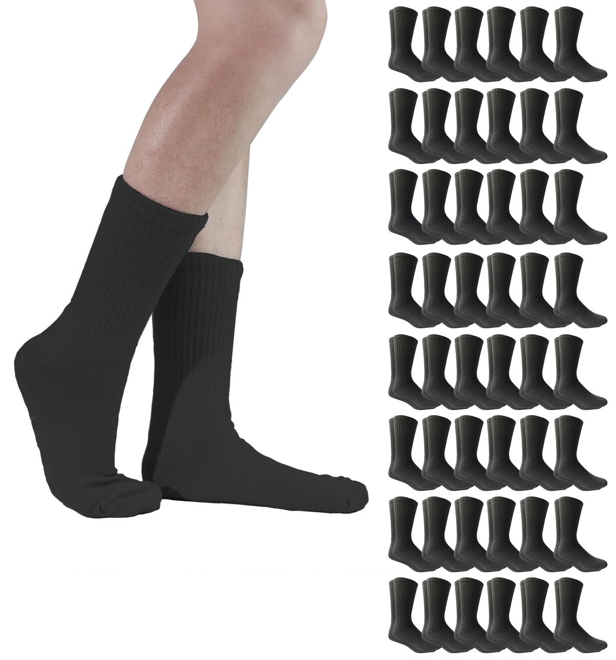 Yacht & Smith Men's & Women's Athletic Crew Socks - Bulk Wholesale Pack for Sports & Running - Comfortable Performance Socks for Gym, Workout & Everyday Wear