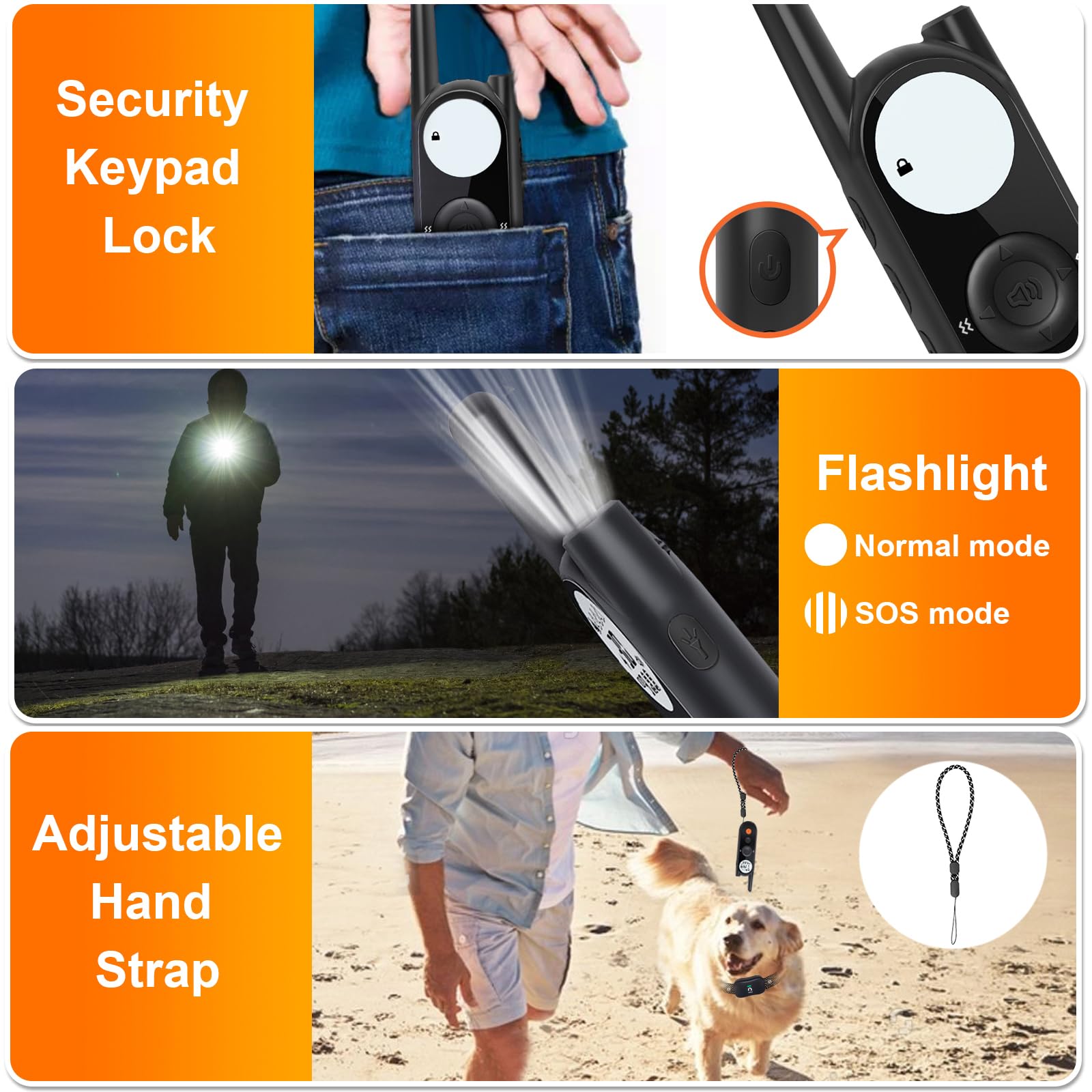 MIMOFPET Wireless Dog Fence System with Training Remote - 3500ft Adjustable Electric Fence, Waterproof Rechargeable Collar for Large & Medium Dogs | Pet Containment System for Backyard, Garden & Outdoor Use