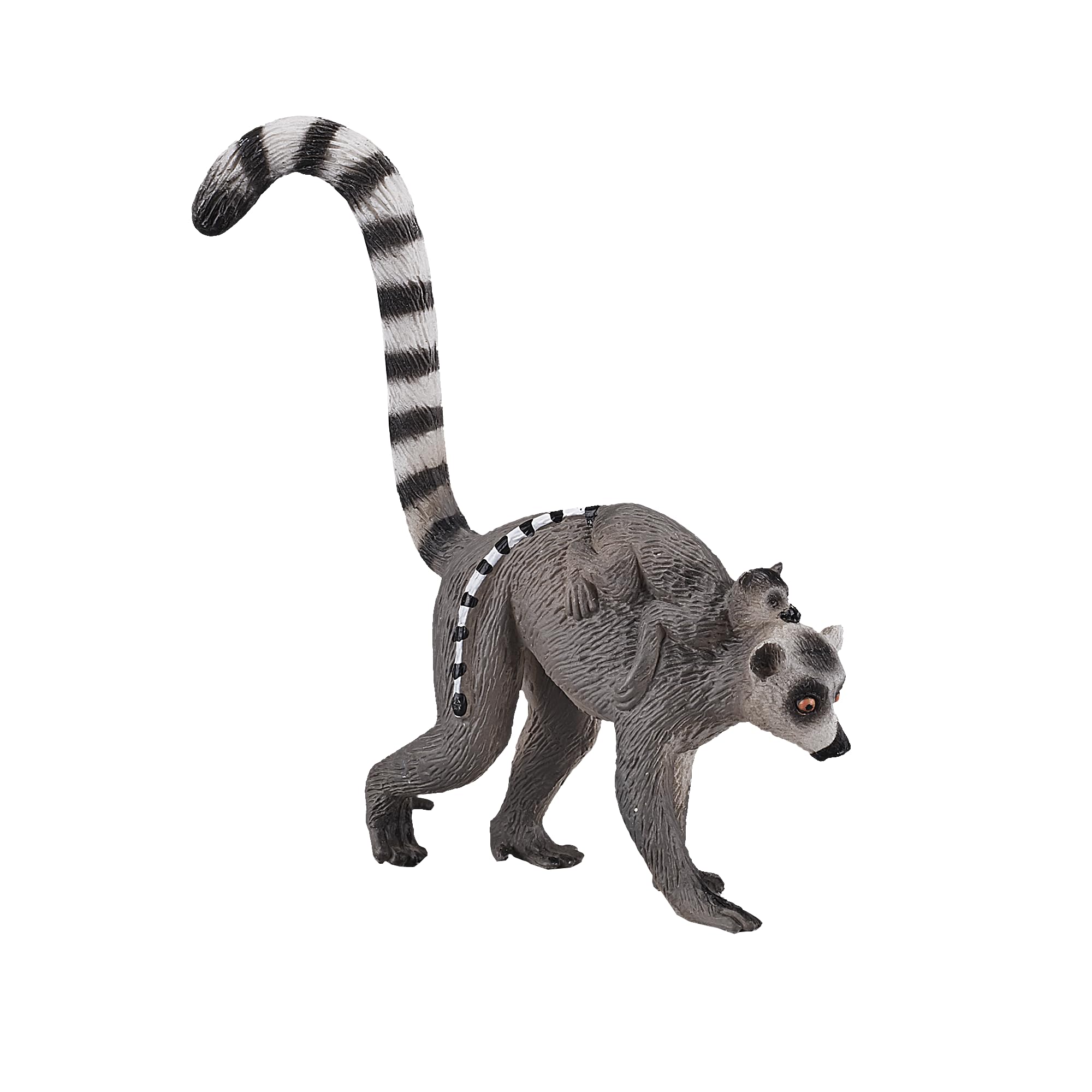 MOJO Lemur with Baby Toy Figure - Realistic Medium-Sized Animal Figurine for Kids, Collectors & Educational Play | Perfect for Jungle-Themed Dioramas, School Projects & Gift Giving