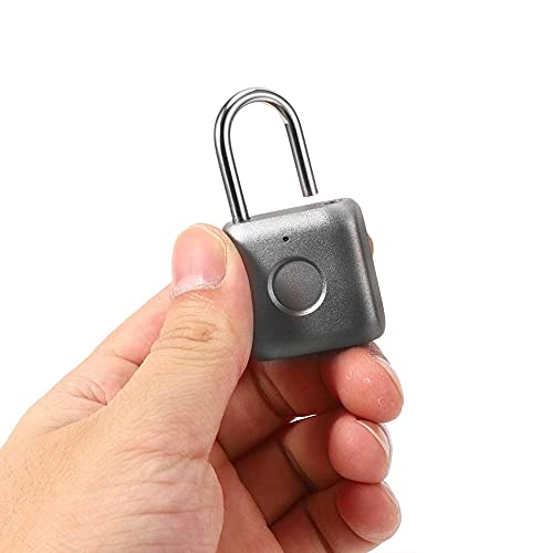 Dhiedas Smart Fingerprint Padlock - Keyless Biometric Lock with USB Rechargeable for Gym, Home, Office, Luggage & Bikes | Secure Digital Lock for Doors, Suitcases & Backpacks | Ideal for Travel, Storage & Personal Security