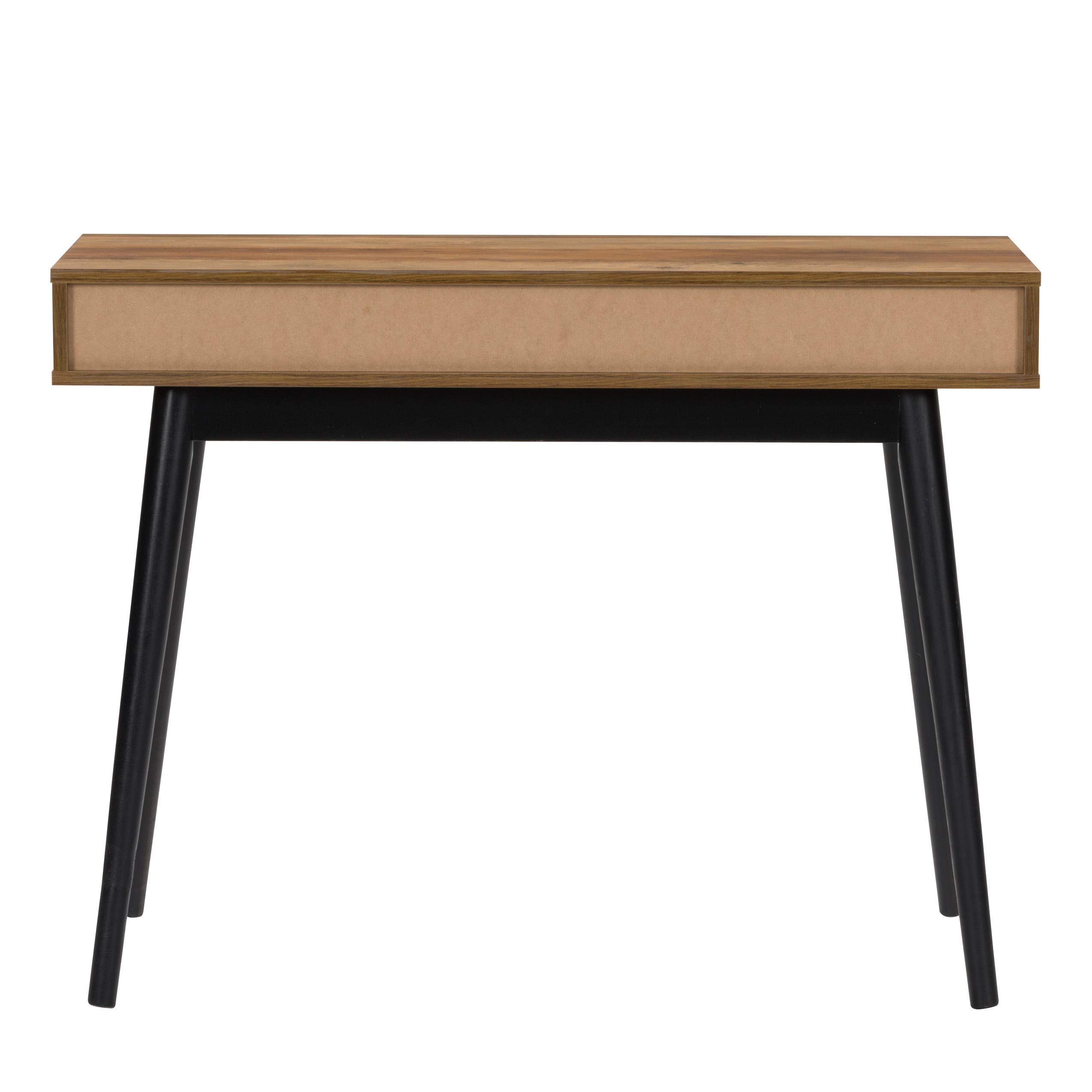 CorLiving Acerra Entryway Table with Drawer - Rustic Brown Wood Console Table, Small Desk for Hallway, Living Room & Office - Perfect for Storage & Home Decor