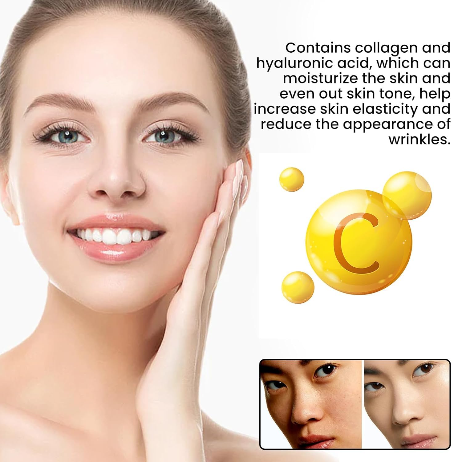 Nicotinamide & Vitamin C Brightening Face Cream - Dark Spot Corrector, Hydrating Anti-Aging Moisturizer (3 Pack) | For Day & Night Use, Perfect for Dry & Dull Skin