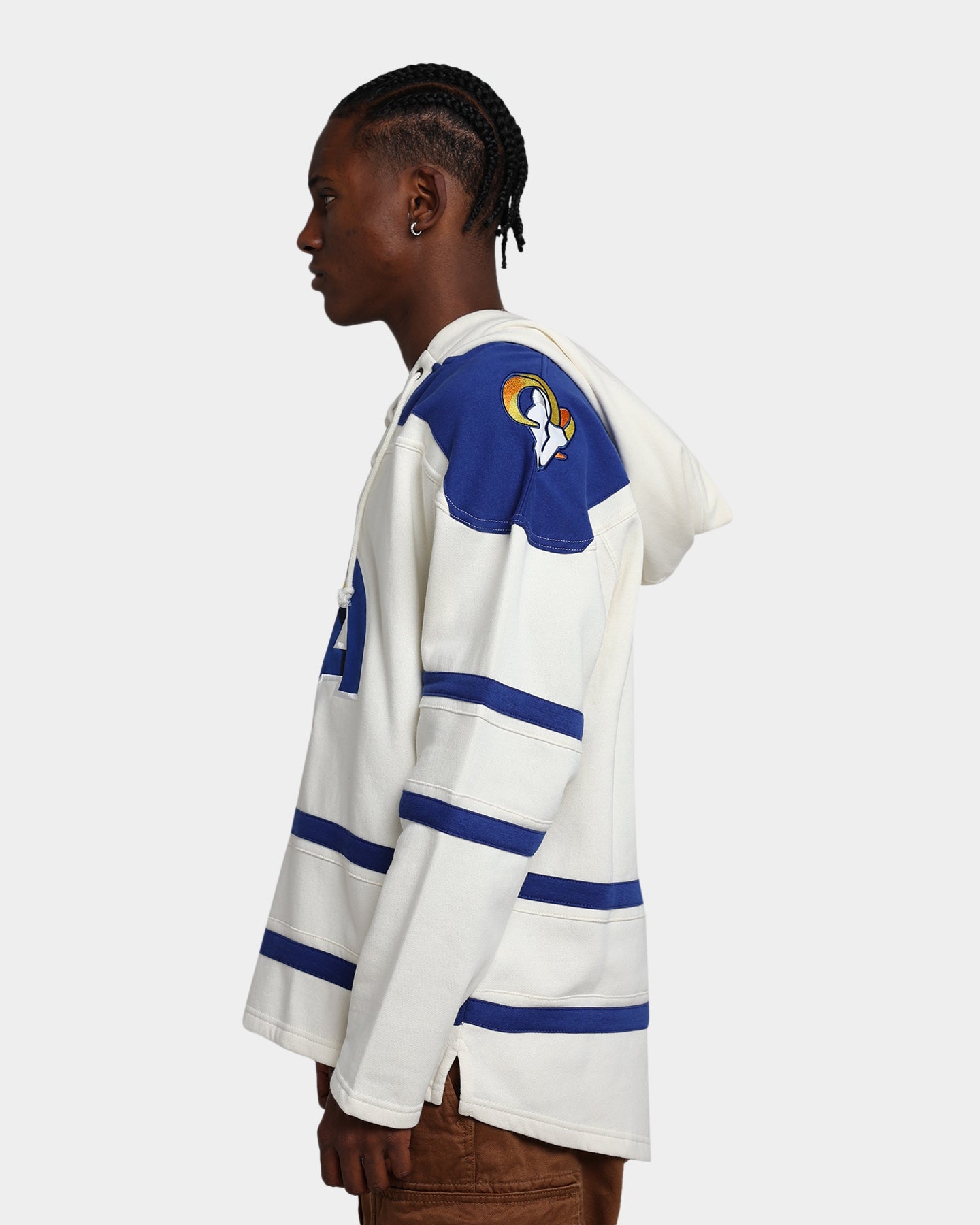 47 Brand Los Angeles Rams Superior Lacer Hoodie Cream - NFL Team Fan Apparel for Men & Women - Perfect for Game Day, Tailgating & Casual Wear